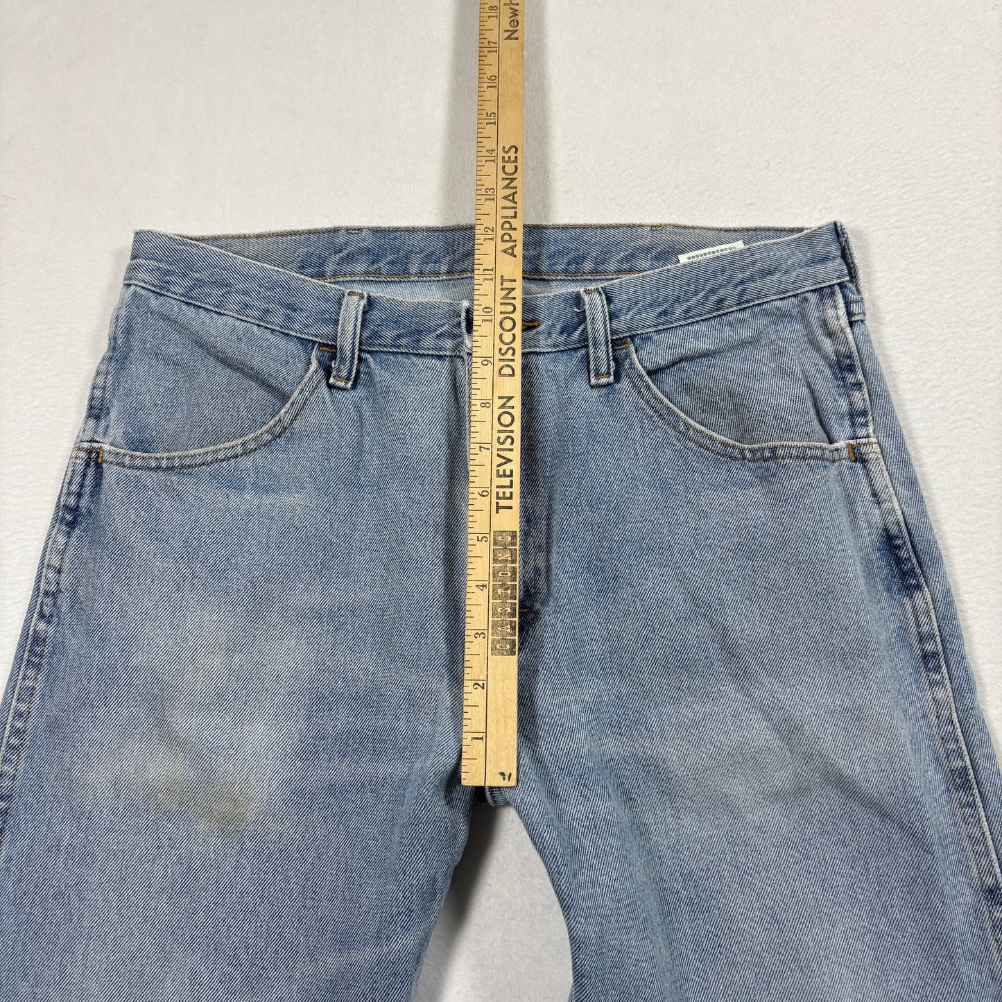 Rustler Mens Jeans 34x29 Light Blue Denim Y2K Vintage 90s Grunge Straight