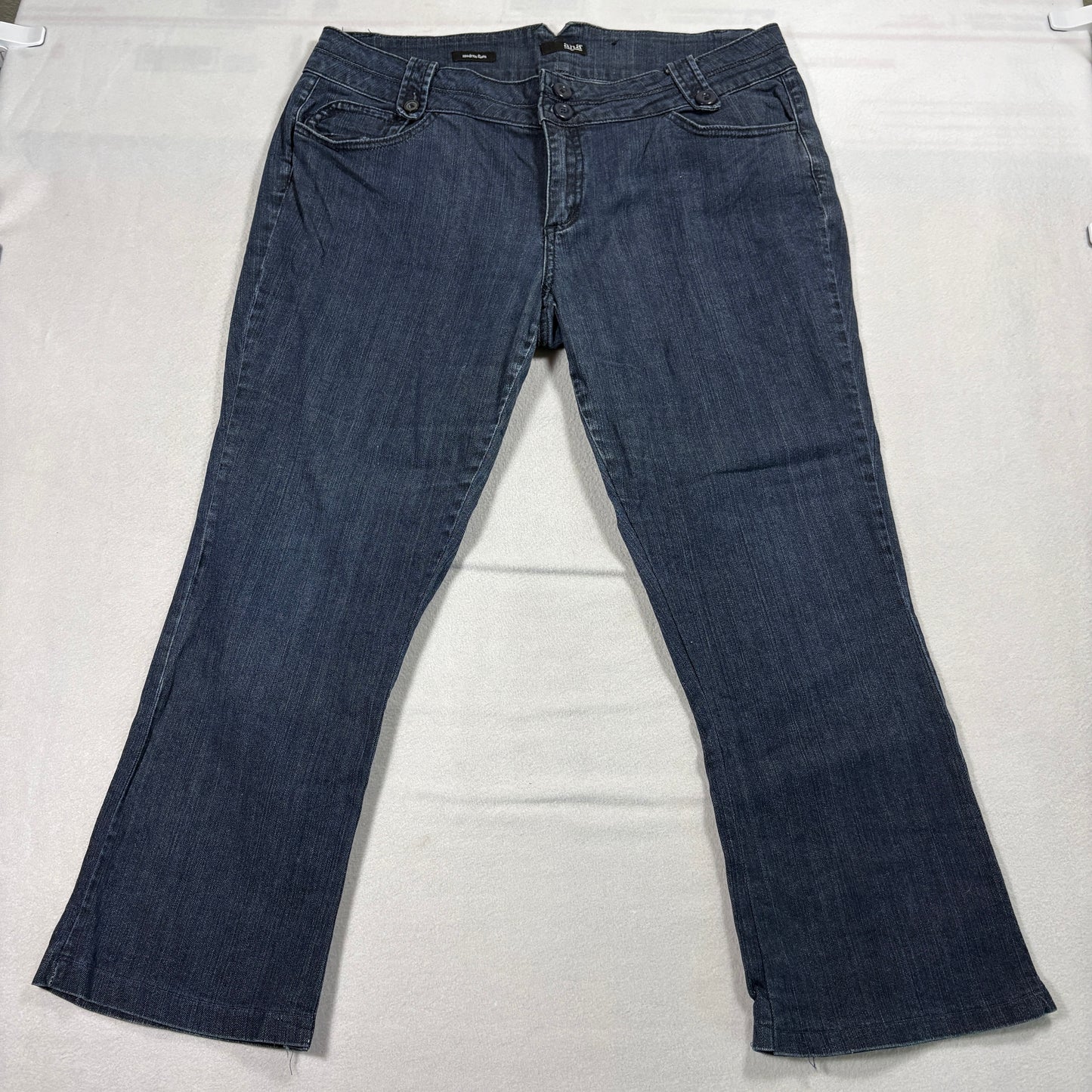 A.N.A Modern Flare Jeans Womens 16 Blue Stretch Denim Mid Rise Bootcut