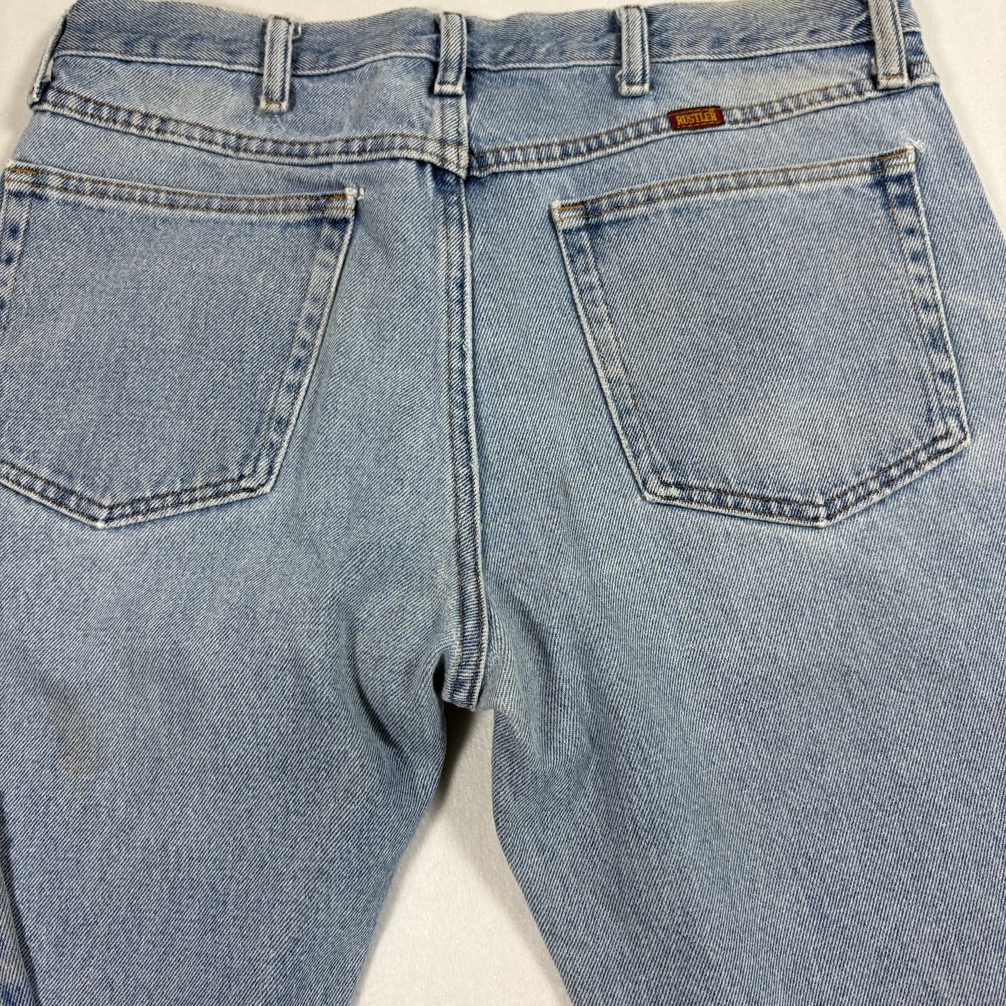 Rustler Mens Jeans 34x29 Light Blue Denim Y2K Vintage 90s Grunge Straight