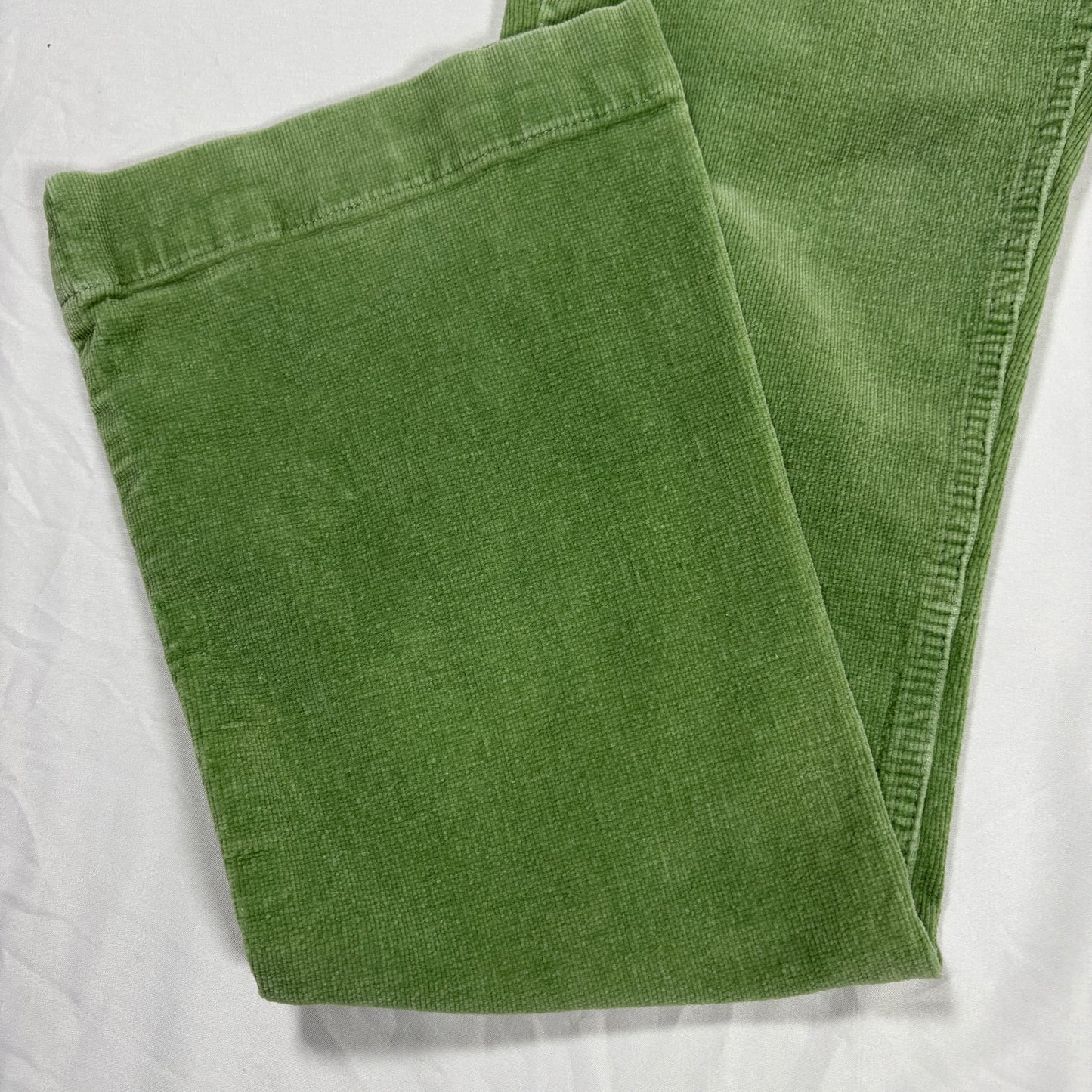 ABM Jeans Women’s 9 Green Corduroy Stretch Pants Mid Rise Straight Leg Retro