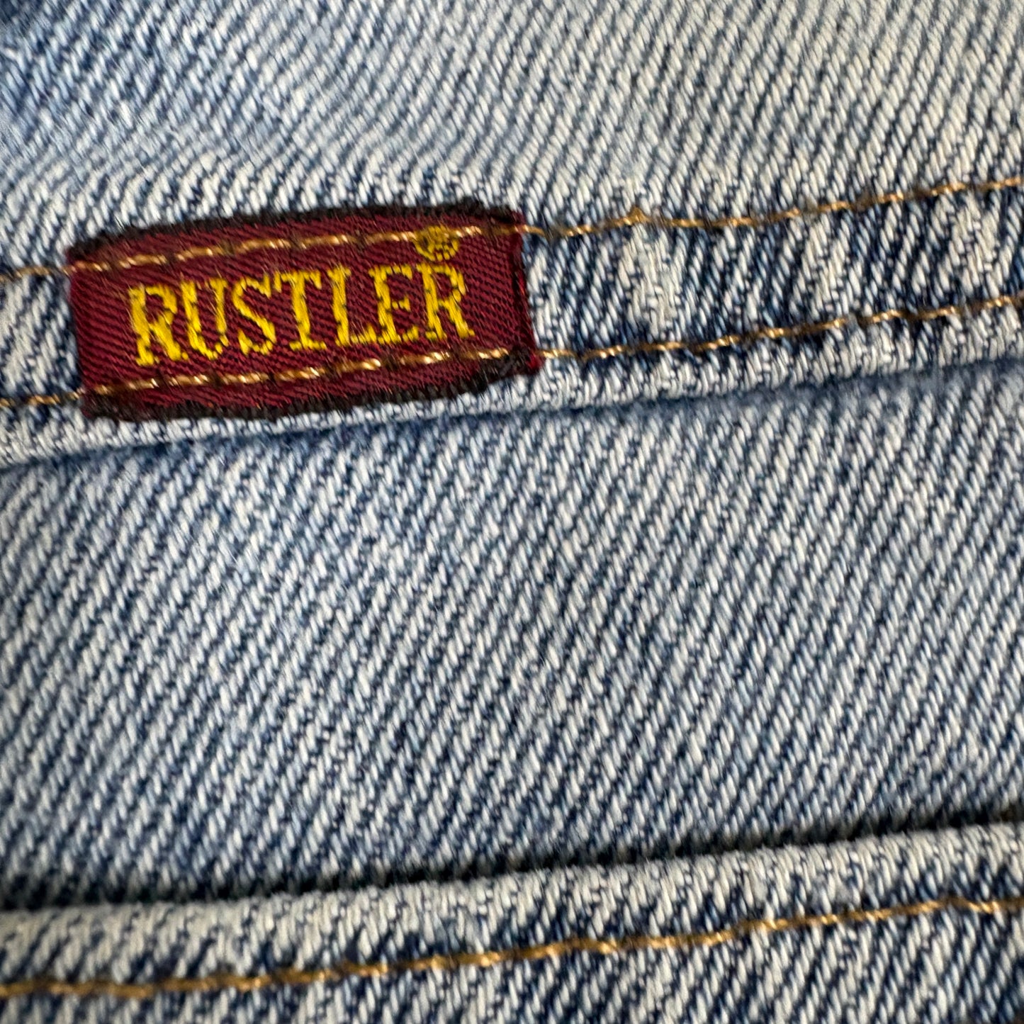 Rustler Mens Jeans 34x29 Light Blue Denim Y2K Vintage 90s Grunge Straight