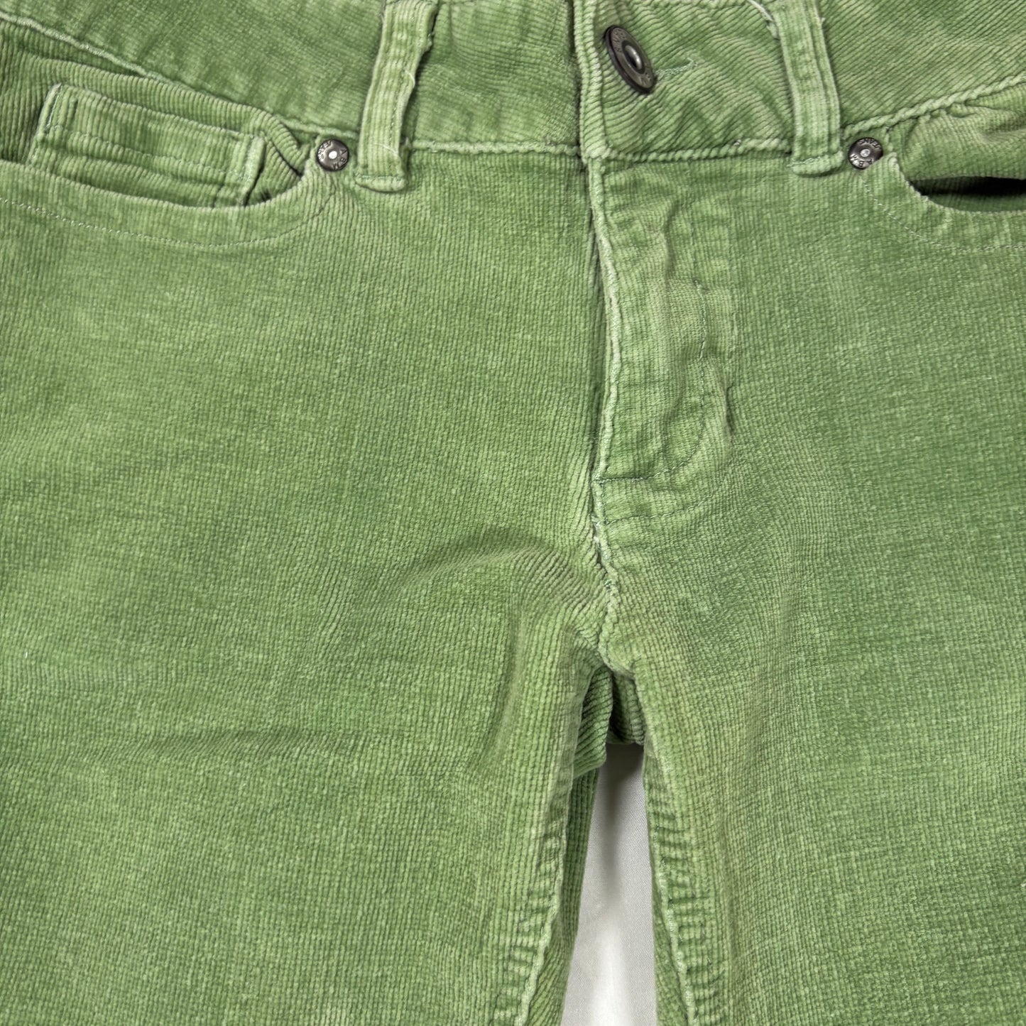 ABM Jeans Women’s 9 Green Corduroy Stretch Pants Mid Rise Straight Leg Retro
