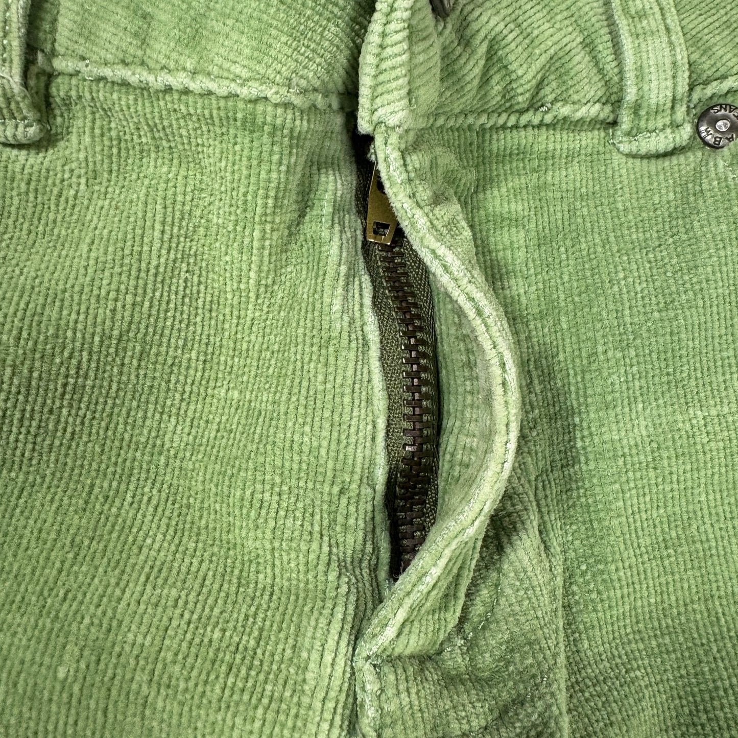 ABM Jeans Women’s 9 Green Corduroy Stretch Pants Mid Rise Straight Leg Retro