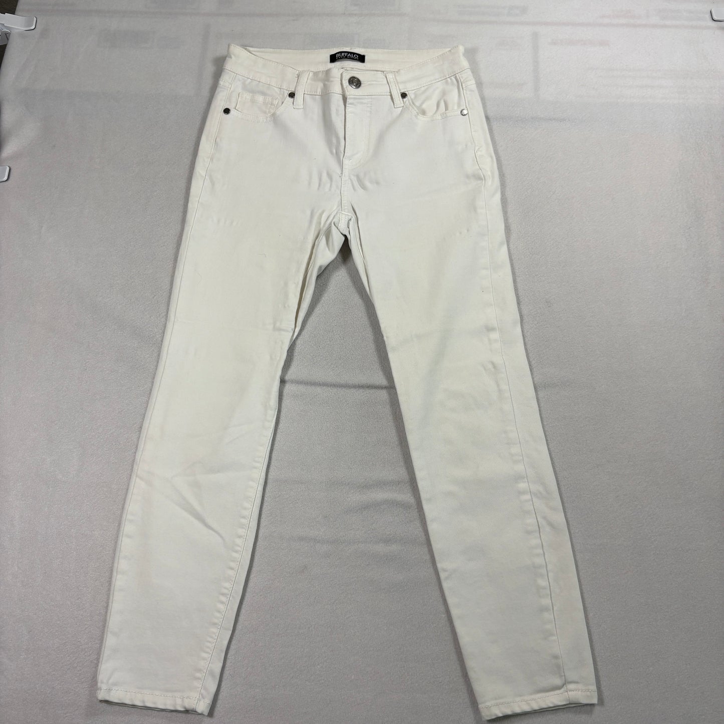 Buffalo David Bitton Skinny Jeans Womens White Stretch Denim Mid Rise 28x25
