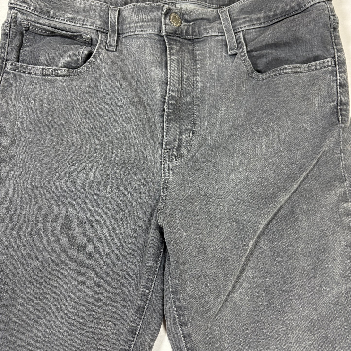 Levi’s Women’s Jeans W30 L30 Gray Baggy Straight Leg Raw Hem Distressed Denim