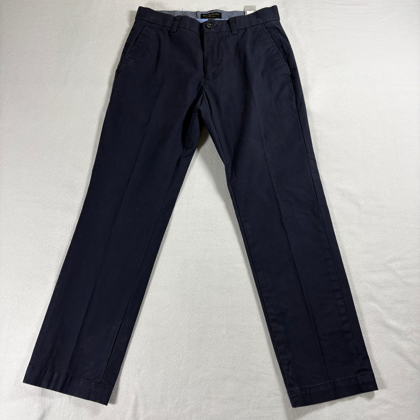 Banana Republic Emerson Chino Mens 30x30 Slim Fit Navy Stretch Pants Casual