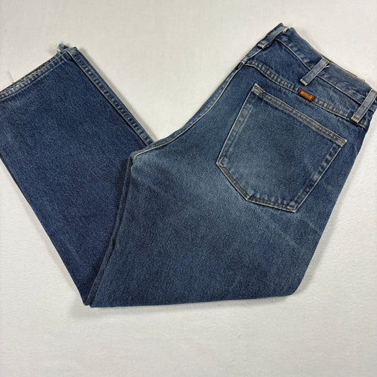 Rustler Mens Jeans 34x29 Blue Denim Vintage Y2K 90s Grunge Straight Workwear