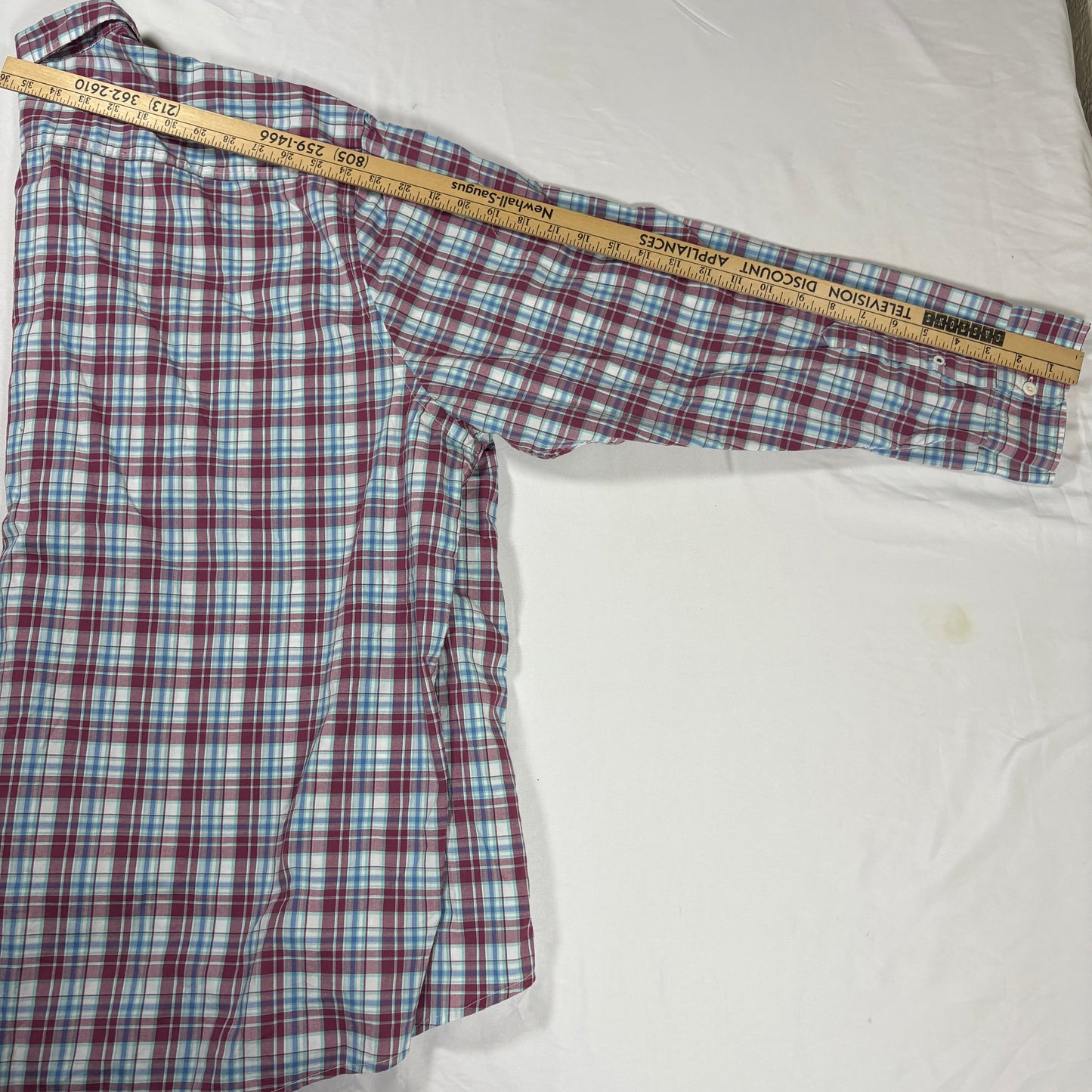 Dockers Men’s Shirt 3XL Supreme Flex Plaid Long Sleeve Button Up Casual Big
