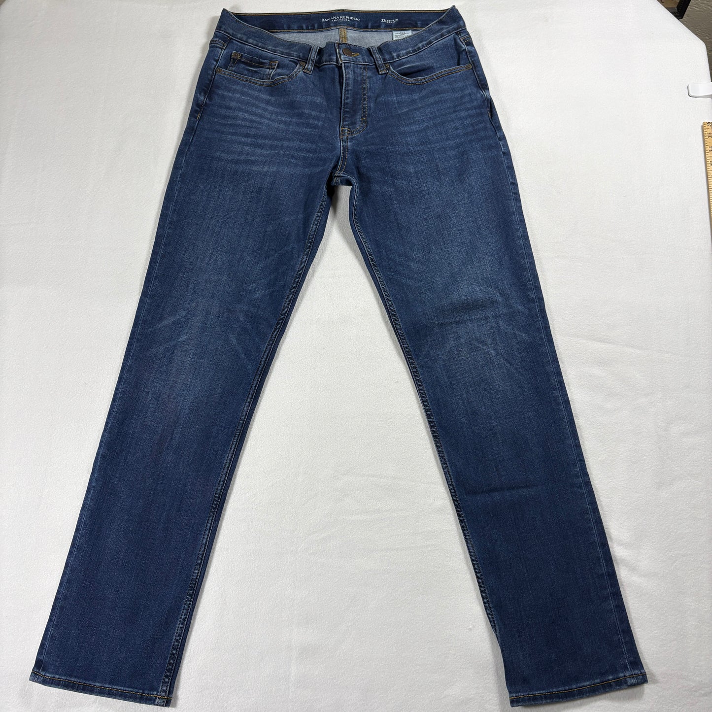 Banana Republic Jeans Mens 32x32 Slim Traveler Fit Blue Stretch Denim Y2K Style!