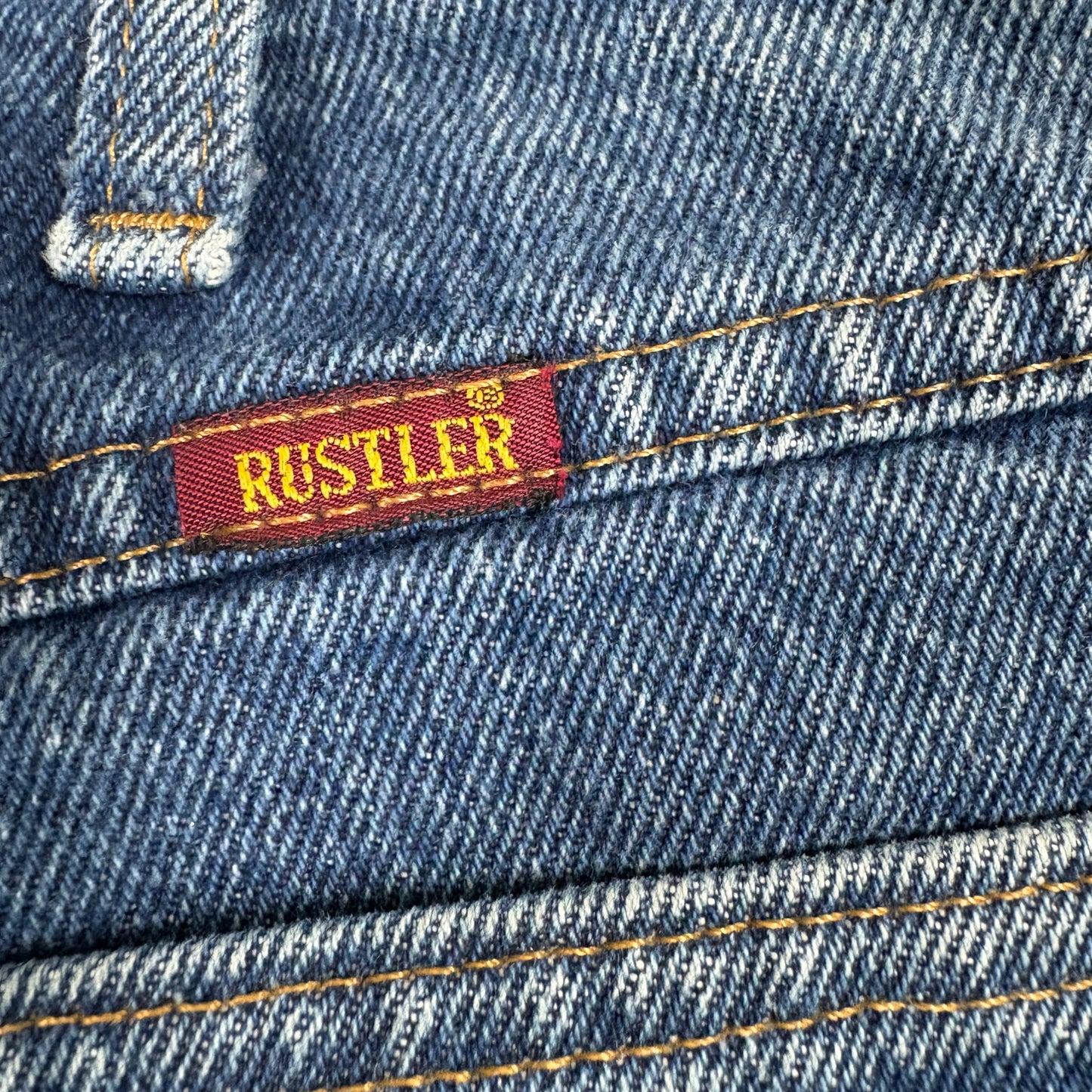 Rustler Mens Jeans 34x29 Blue Denim Vintage Y2K 90s Grunge Straight Workwear