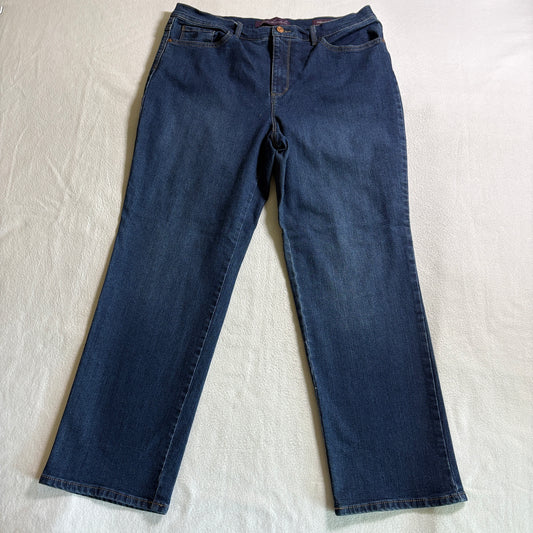 Gloria Vanderbilt Amanda Jeans Women’s 14S Fits Like 34X27 Straight Blue Stretch