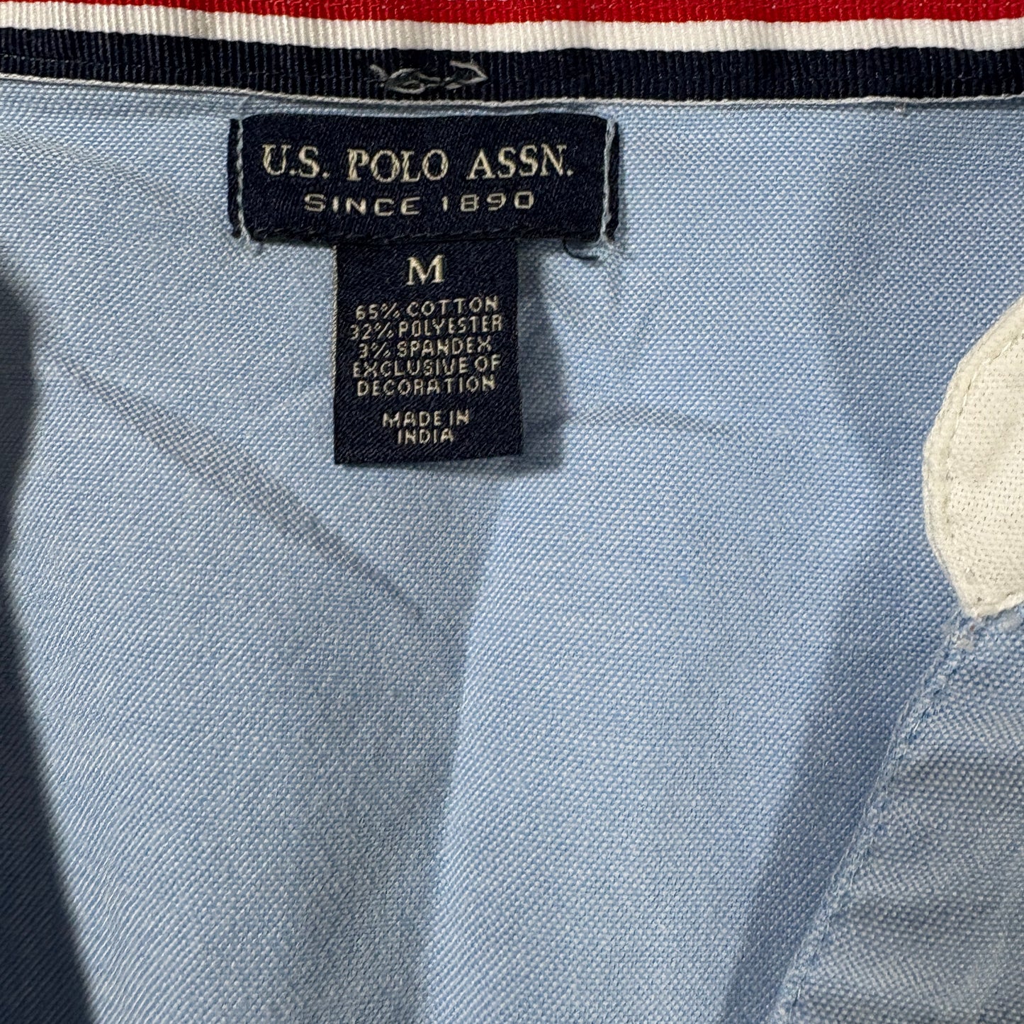 U.S. Polo Assn Women’s Shirt M Blue Button Down Long Sleeve Casual Stretch Top