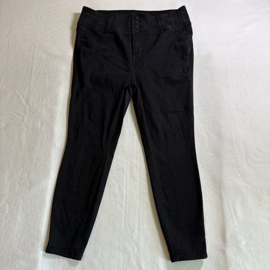 Torrid Black Skinny Jeans Women’s 16 Fits Like 35X25 High Rise Stretch Jegging