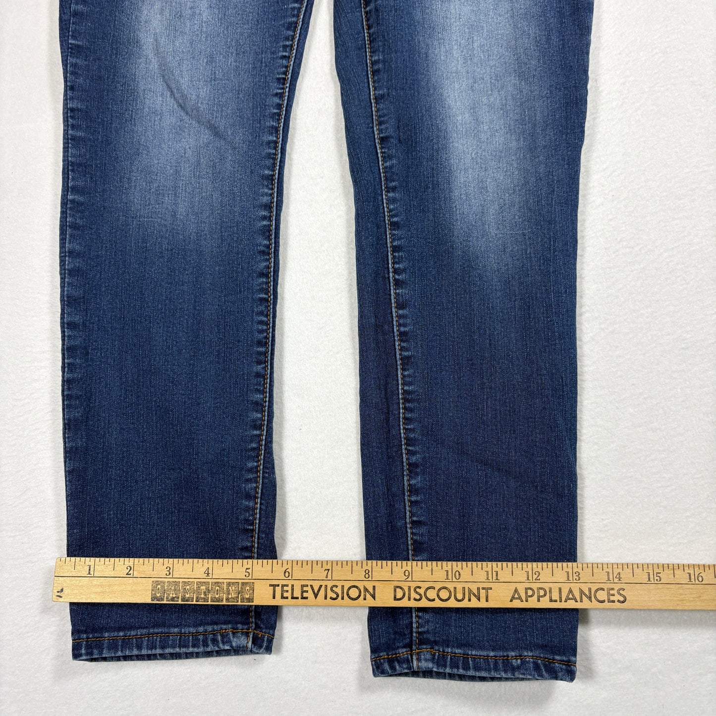 iT Womens Tess Petite Jeans 10P Blue High Rise Curvy Skinny Y2K Vintage Denim
