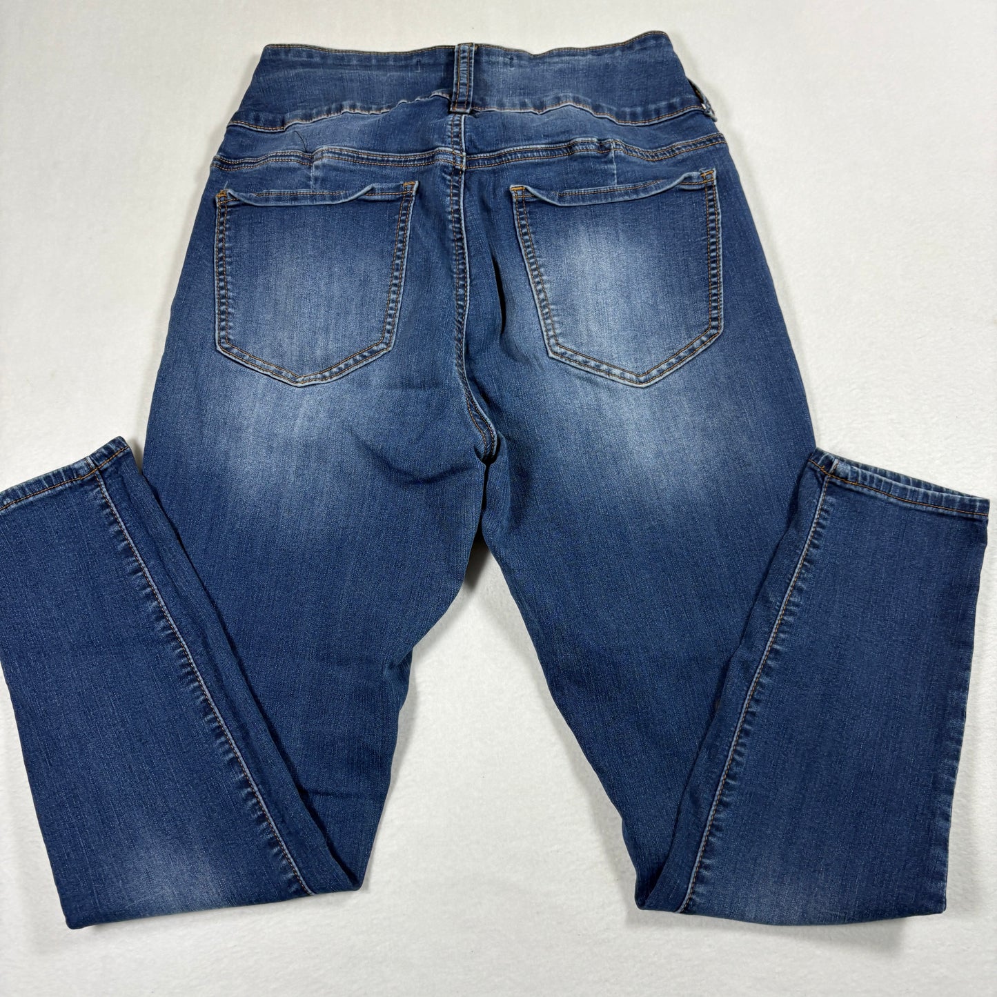 iT Womens Tess Petite Jeans 10P Blue High Rise Curvy Skinny Y2K Vintage Denim