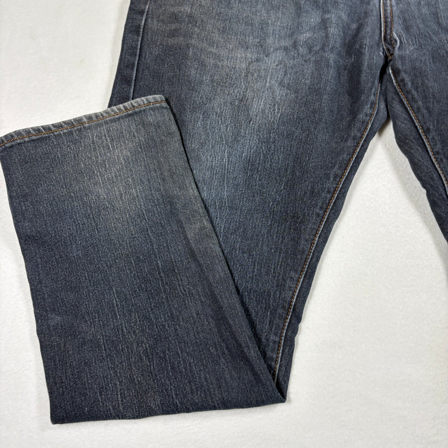 MBX Mens Slim Fit Jeans W36 L30 Dark Wash Denim Y2K 90s Grunge Straight