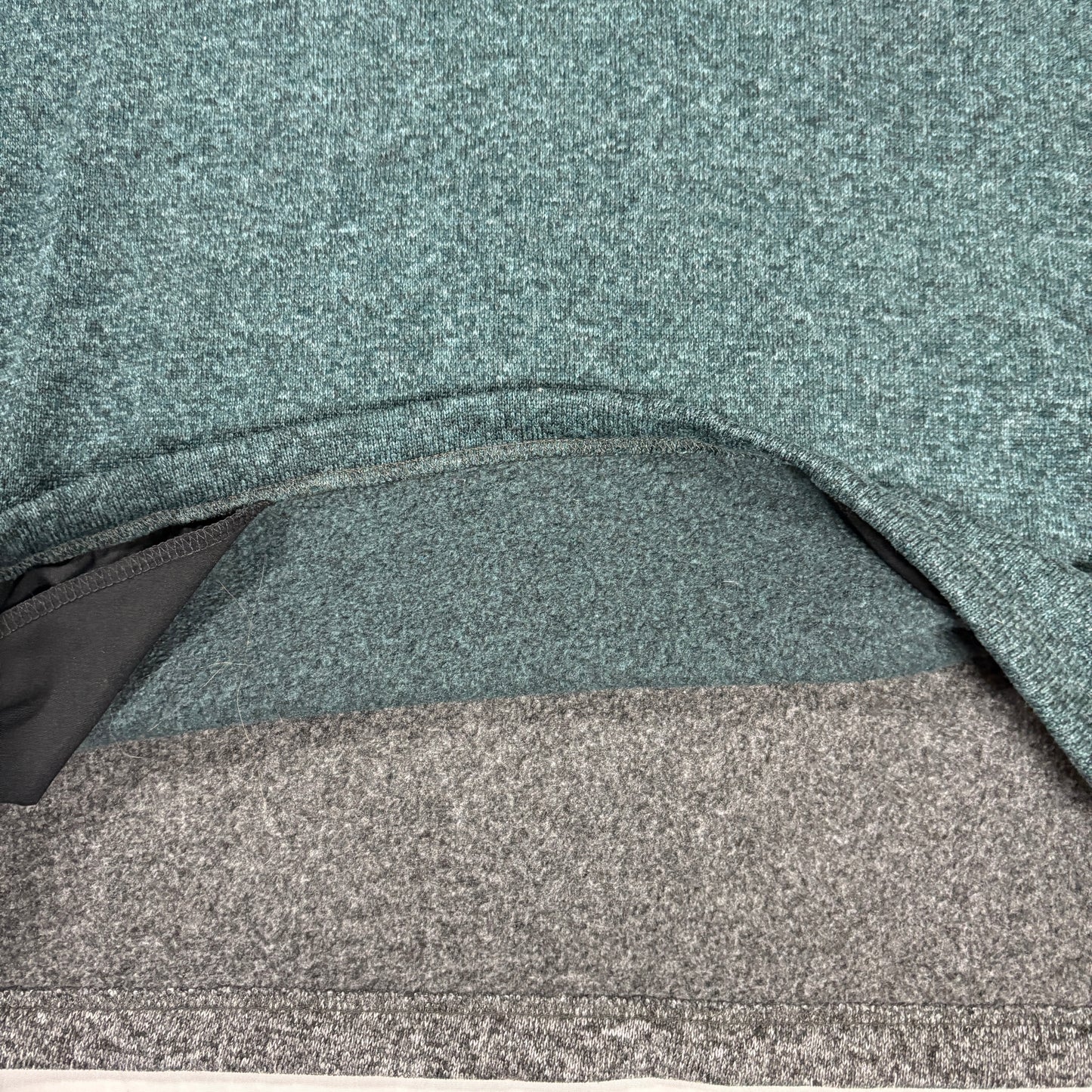 Sonoma Men’s Pullover 2XL Gray Green Fleece Snap Mock Neck Sweater Big Casual