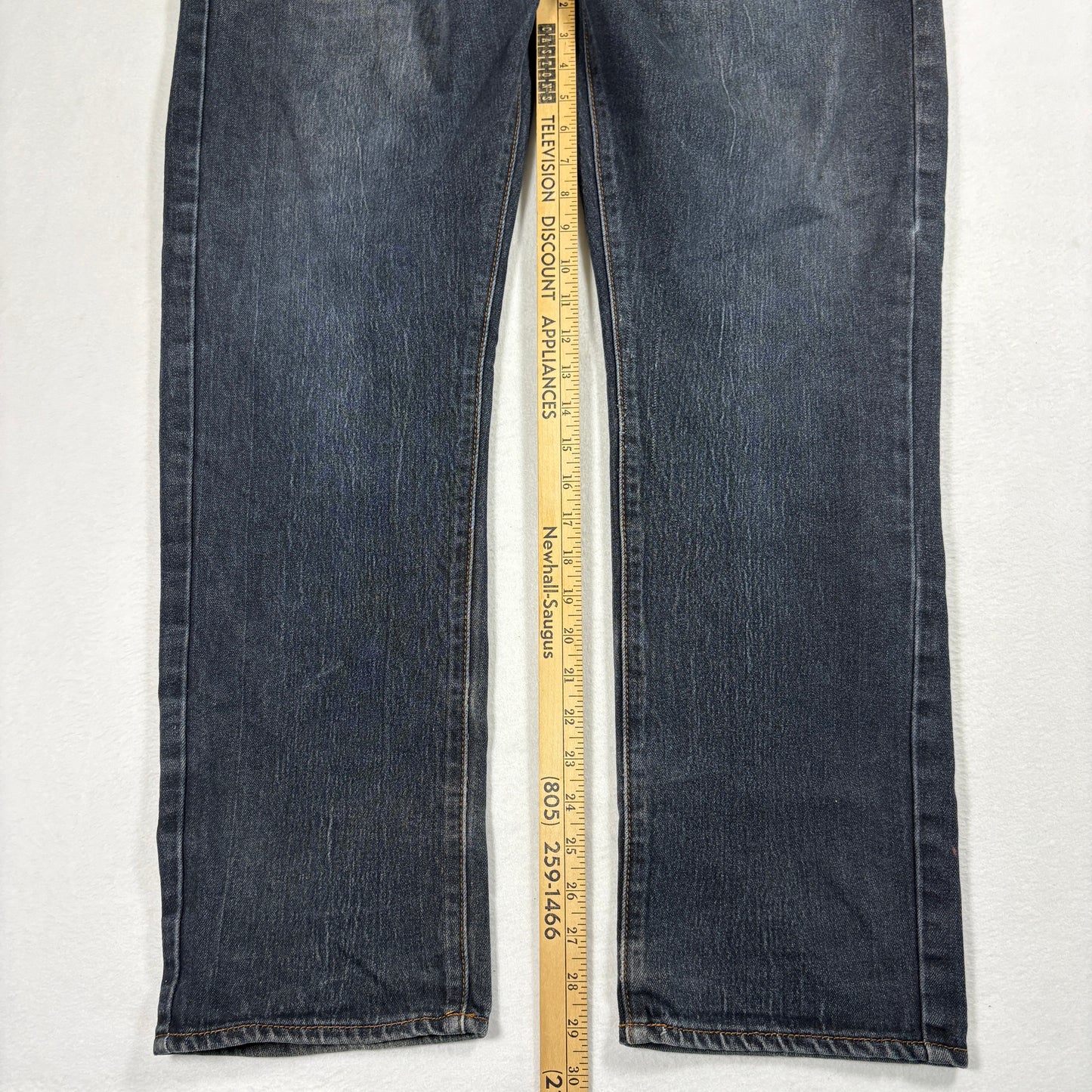 MBX Mens Slim Fit Jeans W36 L30 Dark Wash Denim Y2K 90s Grunge Straight