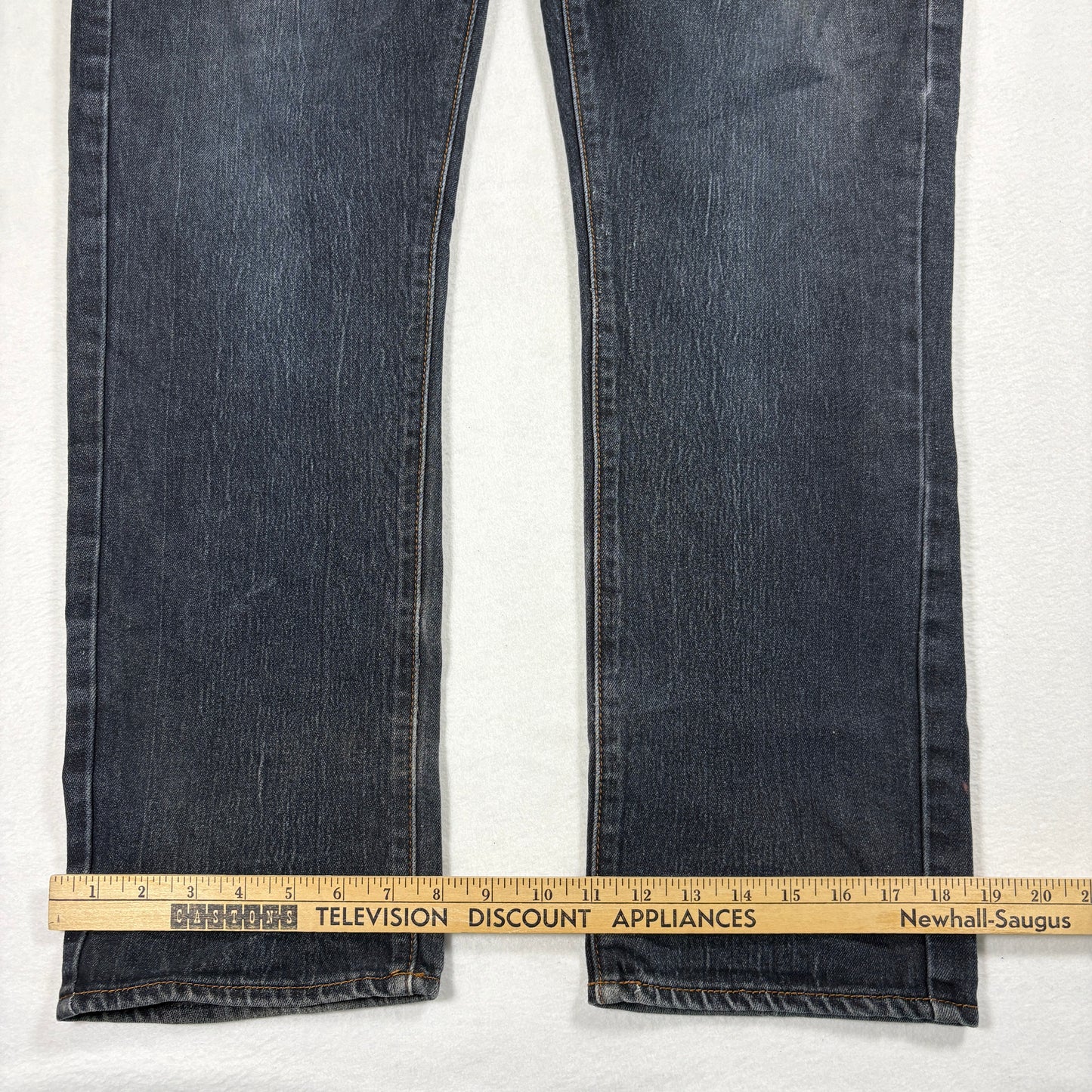 MBX Mens Slim Fit Jeans W36 L30 Dark Wash Denim Y2K 90s Grunge Straight
