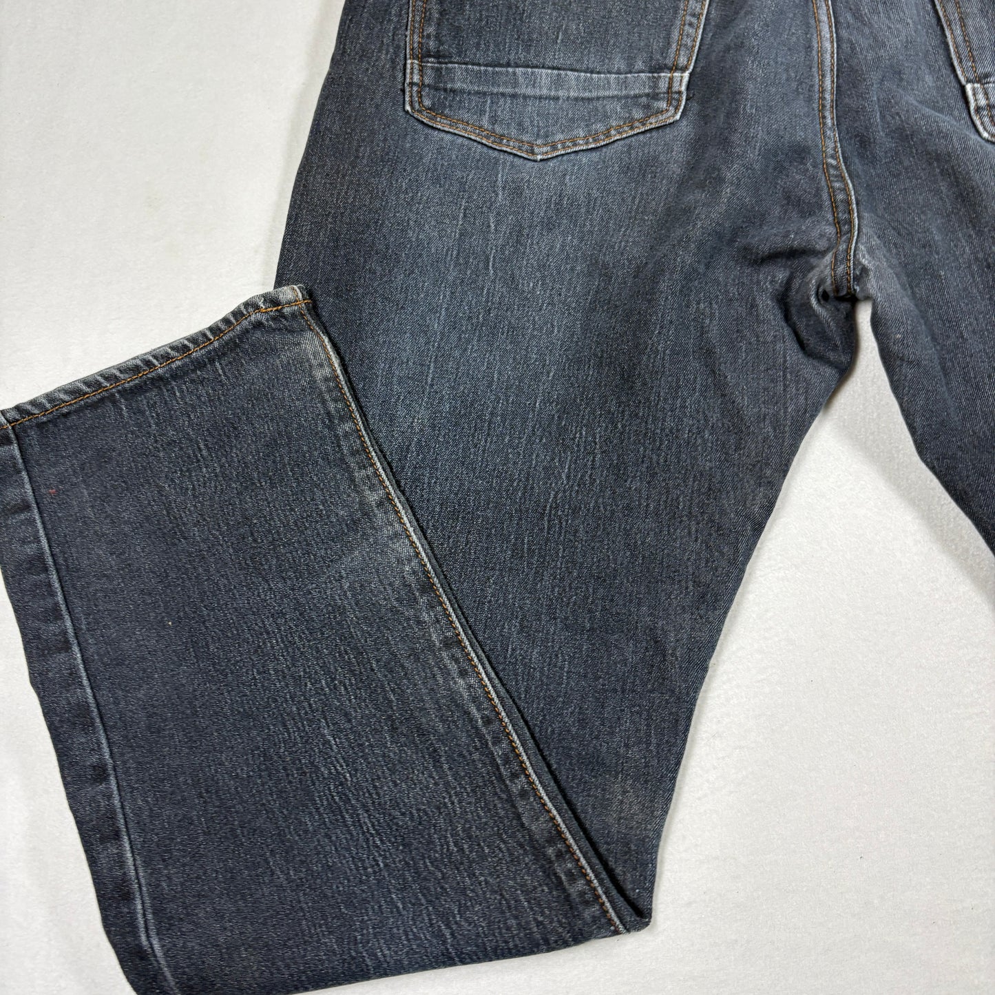 MBX Mens Slim Fit Jeans W36 L30 Dark Wash Denim Y2K 90s Grunge Straight