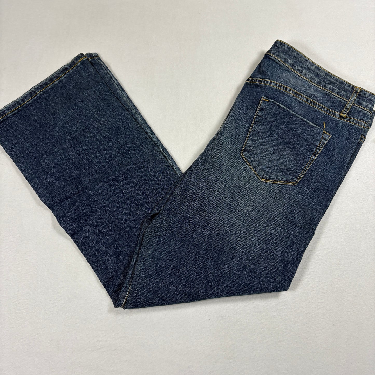 Mossimo Womens Bootcut Jeans Size 14/32 Blue Low Rise Y2K 90s Stretch Denim