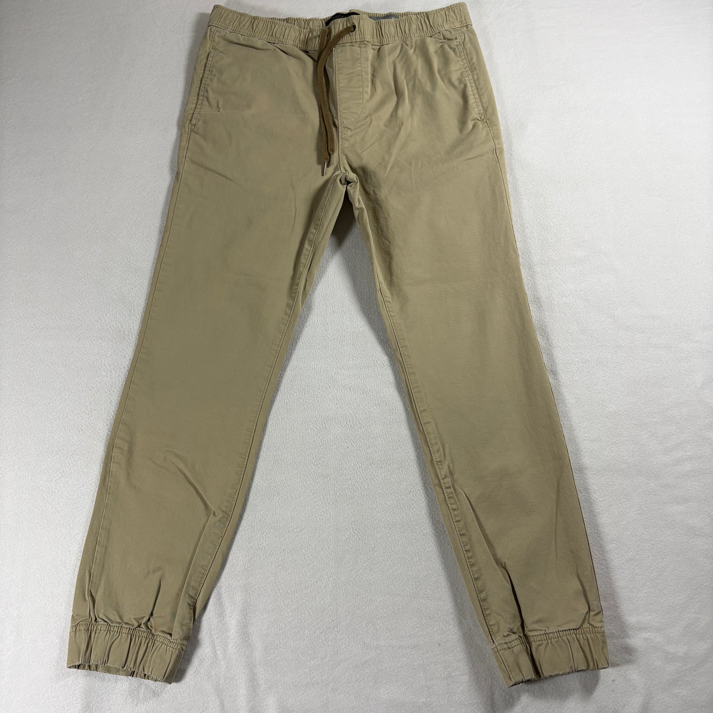 Aeropostale Jogger Pants Mens M Tan Drawstring Elastic Waist Stretch Casual