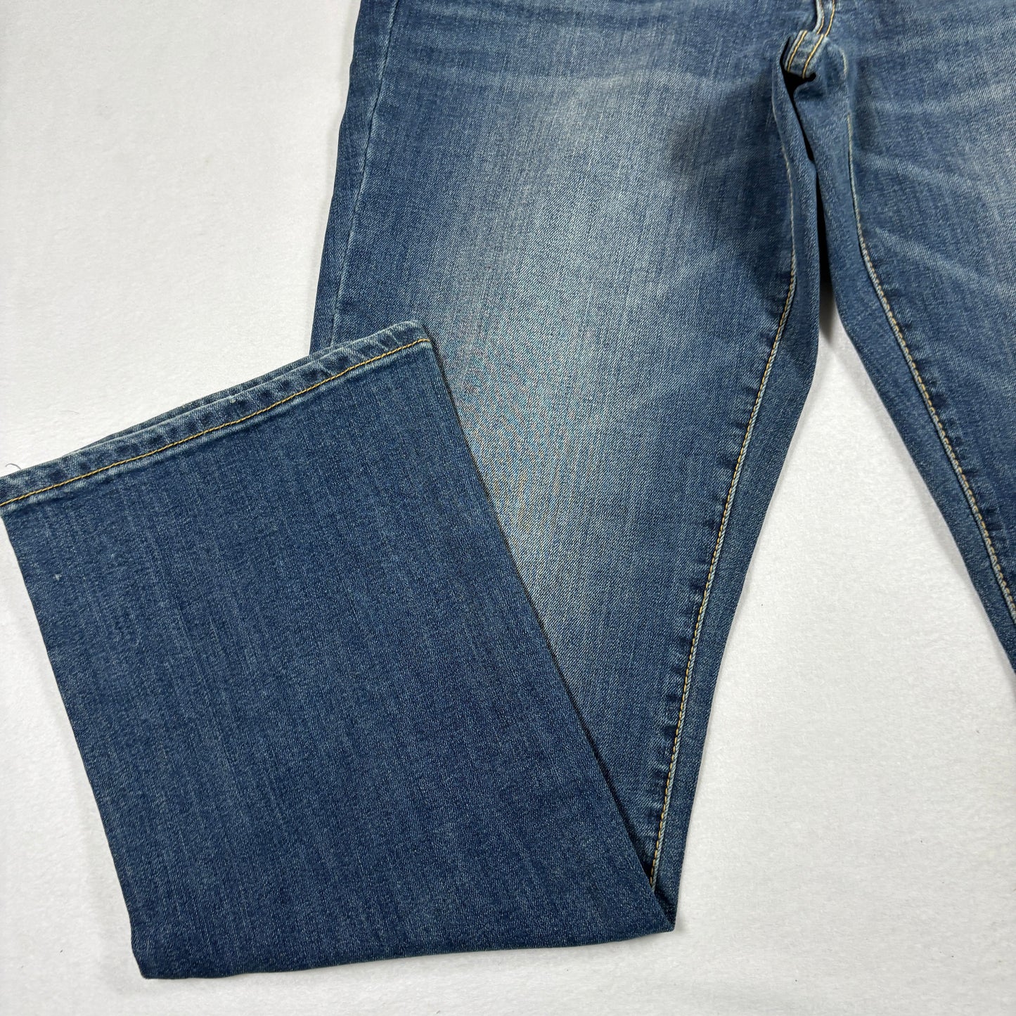 Mossimo Womens Bootcut Jeans Size 14/32 Blue Low Rise Y2K 90s Stretch Denim