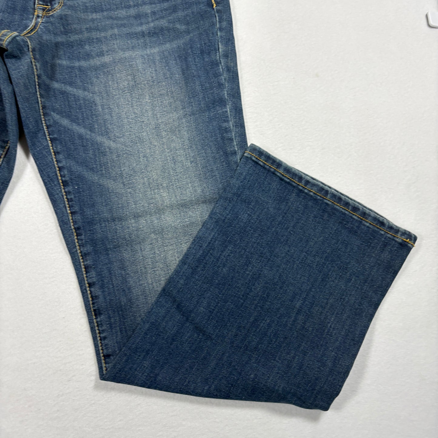 Mossimo Womens Bootcut Jeans Size 14/32 Blue Low Rise Y2K 90s Stretch Denim