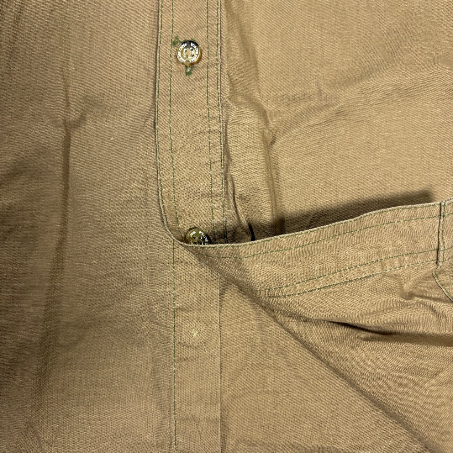 Boulder Creek Men’s 4XL Khaki Short Sleeve Utility Shirt Multi Pocket Outdoor