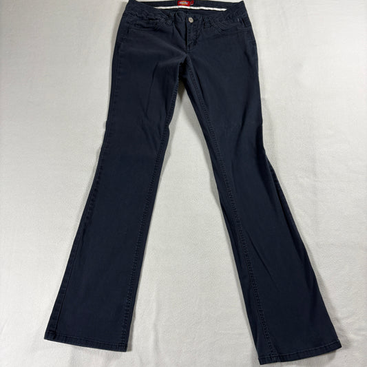 Dickies Girl Bootcut Jeans Womens 7 Navy Mid Rise Stretch Denim Pants