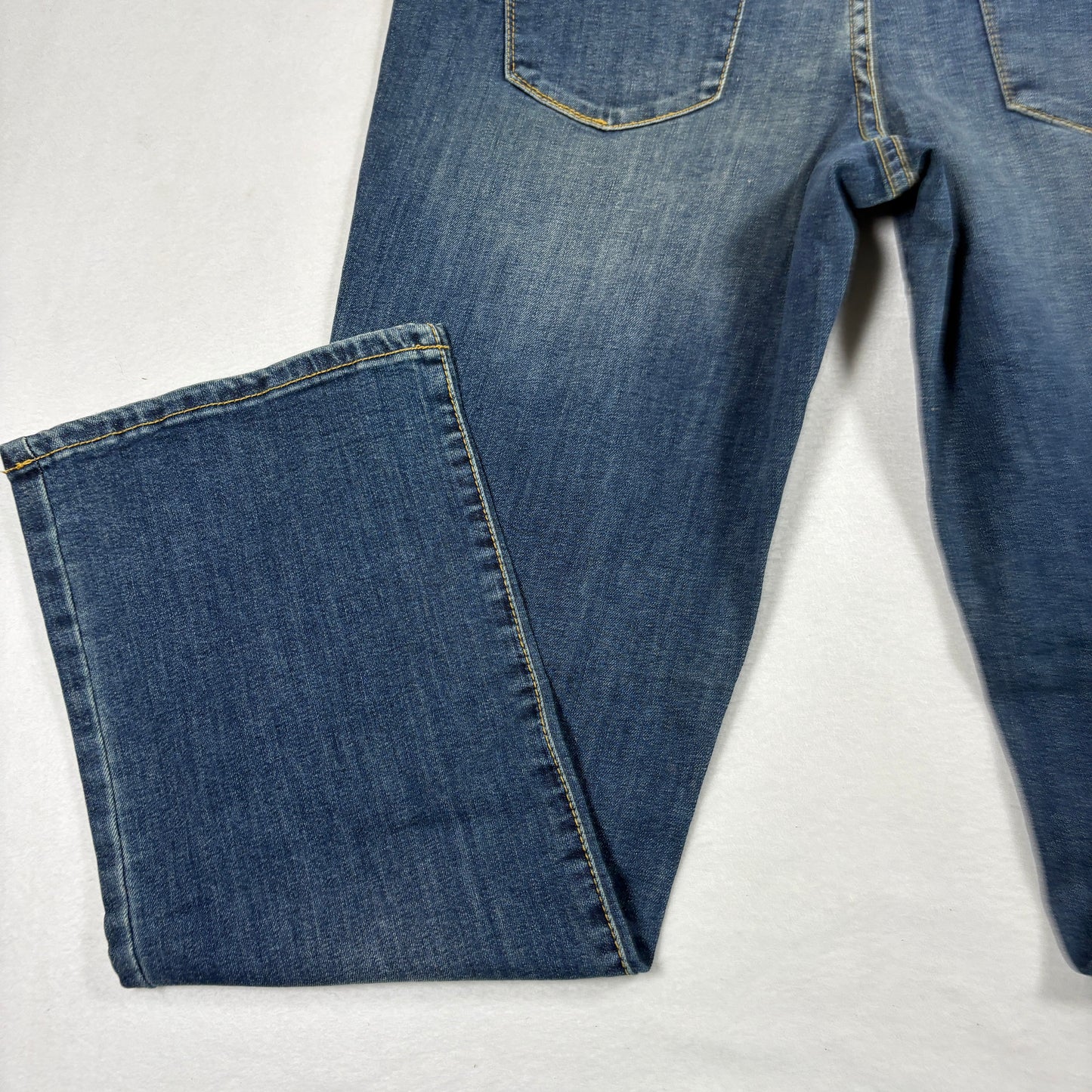 Mossimo Womens Bootcut Jeans Size 14/32 Blue Low Rise Y2K 90s Stretch Denim