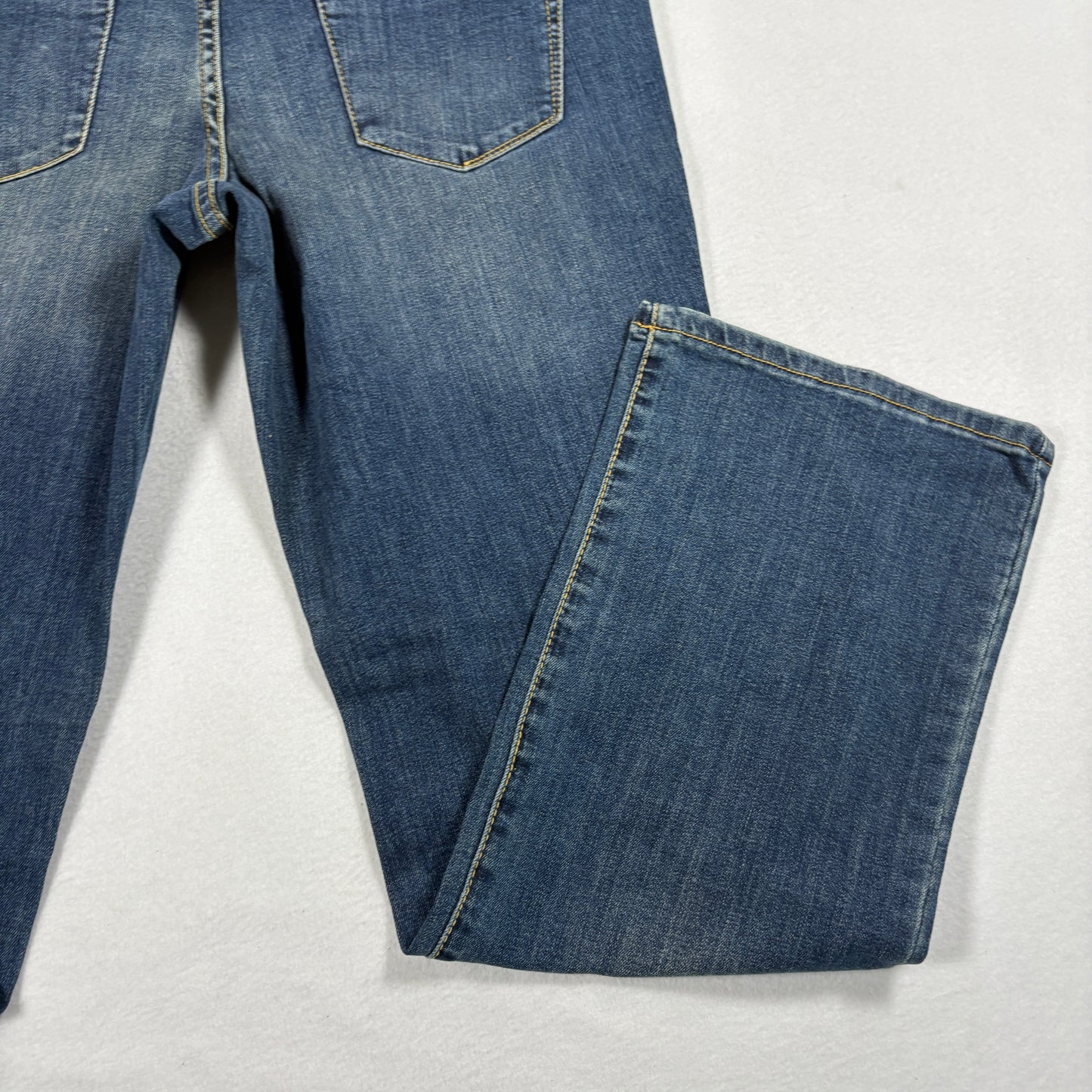 Mossimo Womens Bootcut Jeans Size 14/32 Blue Low Rise Y2K 90s Stretch Denim