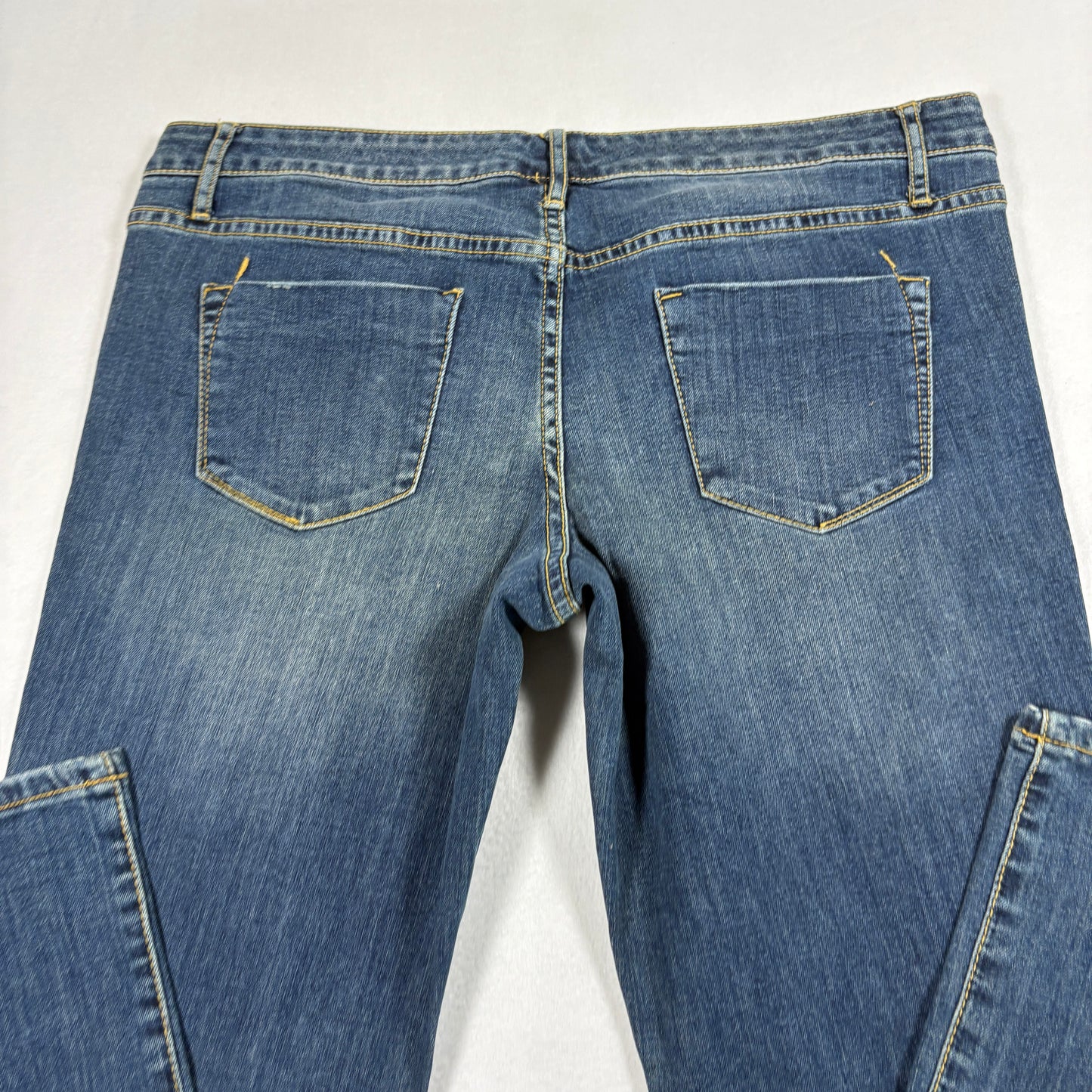 Mossimo Womens Bootcut Jeans Size 14/32 Blue Low Rise Y2K 90s Stretch Denim
