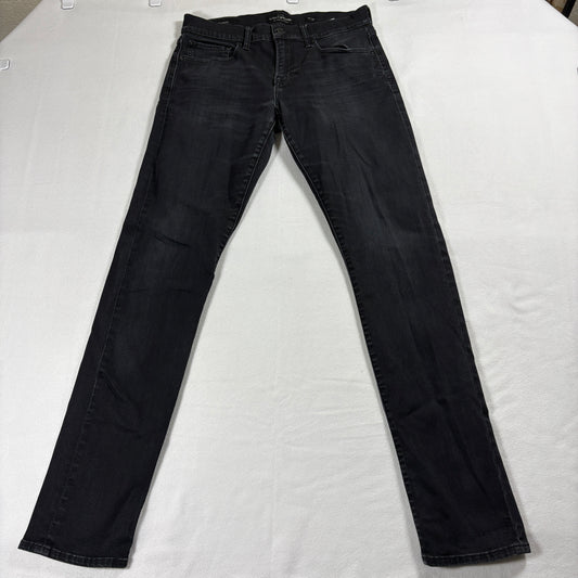 Lucky Brand Jeans Mens 30x32 Black 110 Skinny Distressed Streetwear Grunge Y2K X