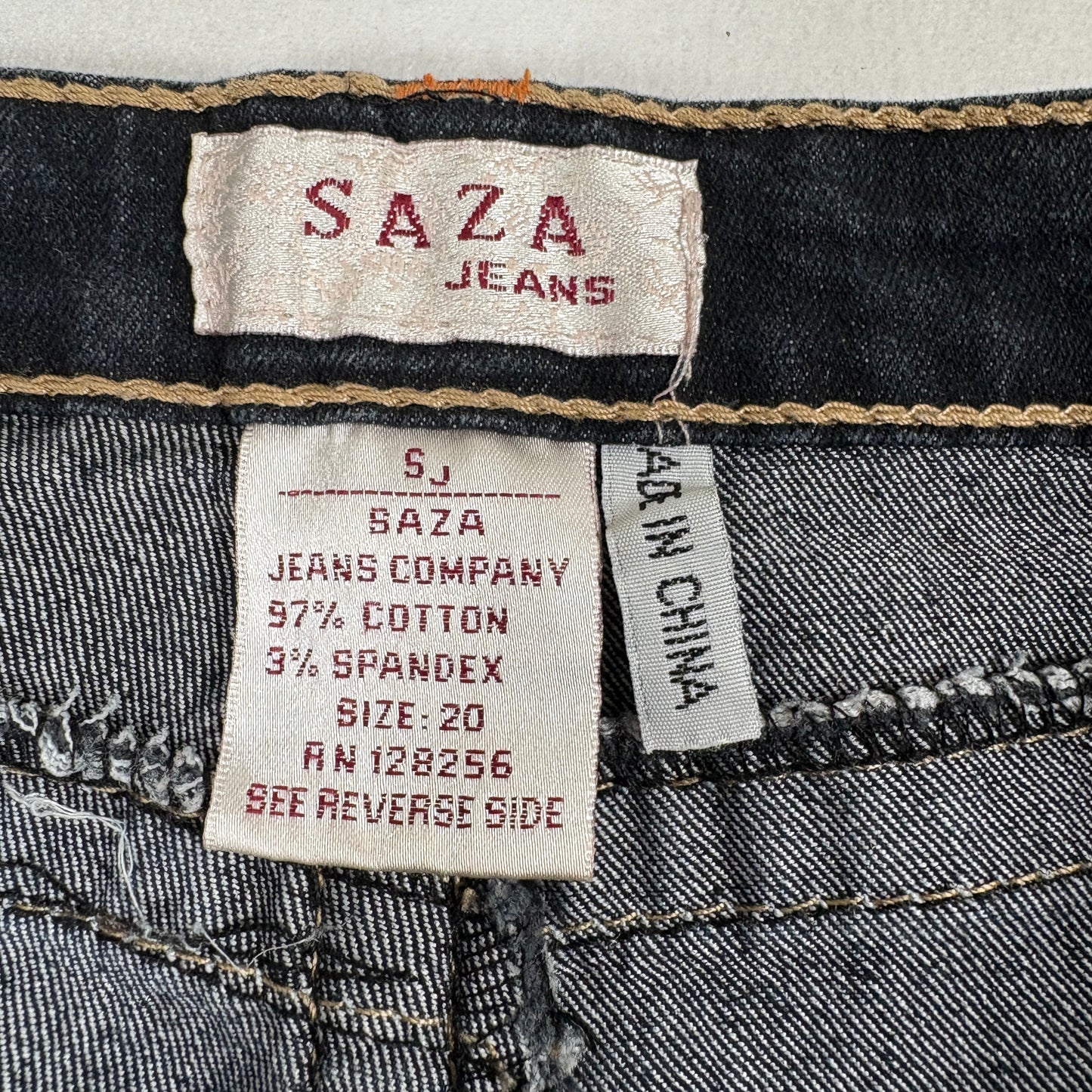 Saza Womens Jeans Size 20 Dark Wash Stretch Denim Y2K Plus Size Straight