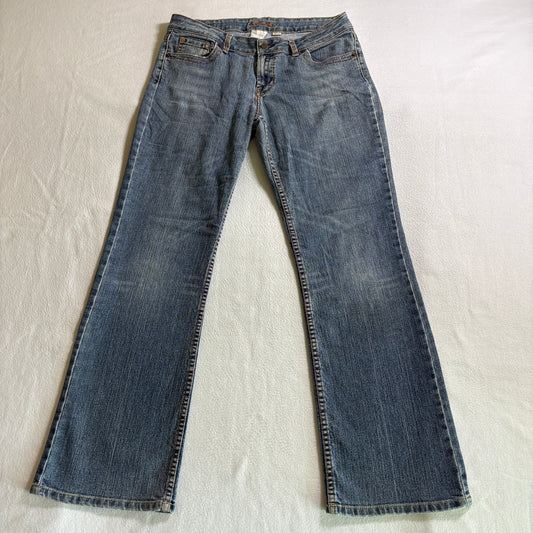 Jordache Bootcut Flare Jeans Womens Stretch Blue Tag 7 Fits Like 32X30 Y2K Denim