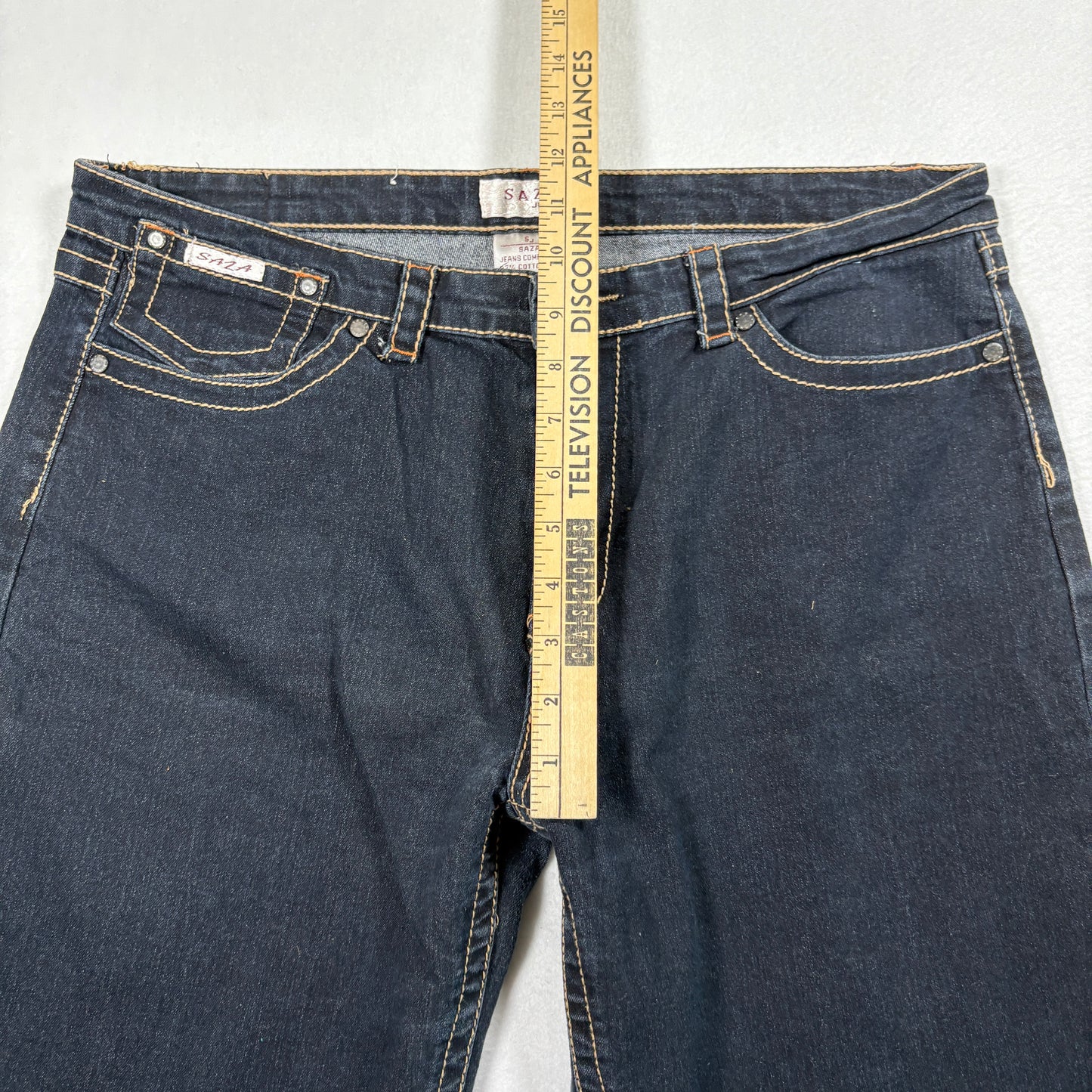 Saza Womens Jeans Size 20 Dark Wash Stretch Denim Y2K Plus Size Straight