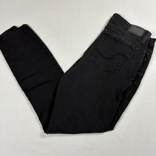 Levis Signature Womens Skinny Jeans Black Denim Size 14 Mid Rise Y2K Stretch