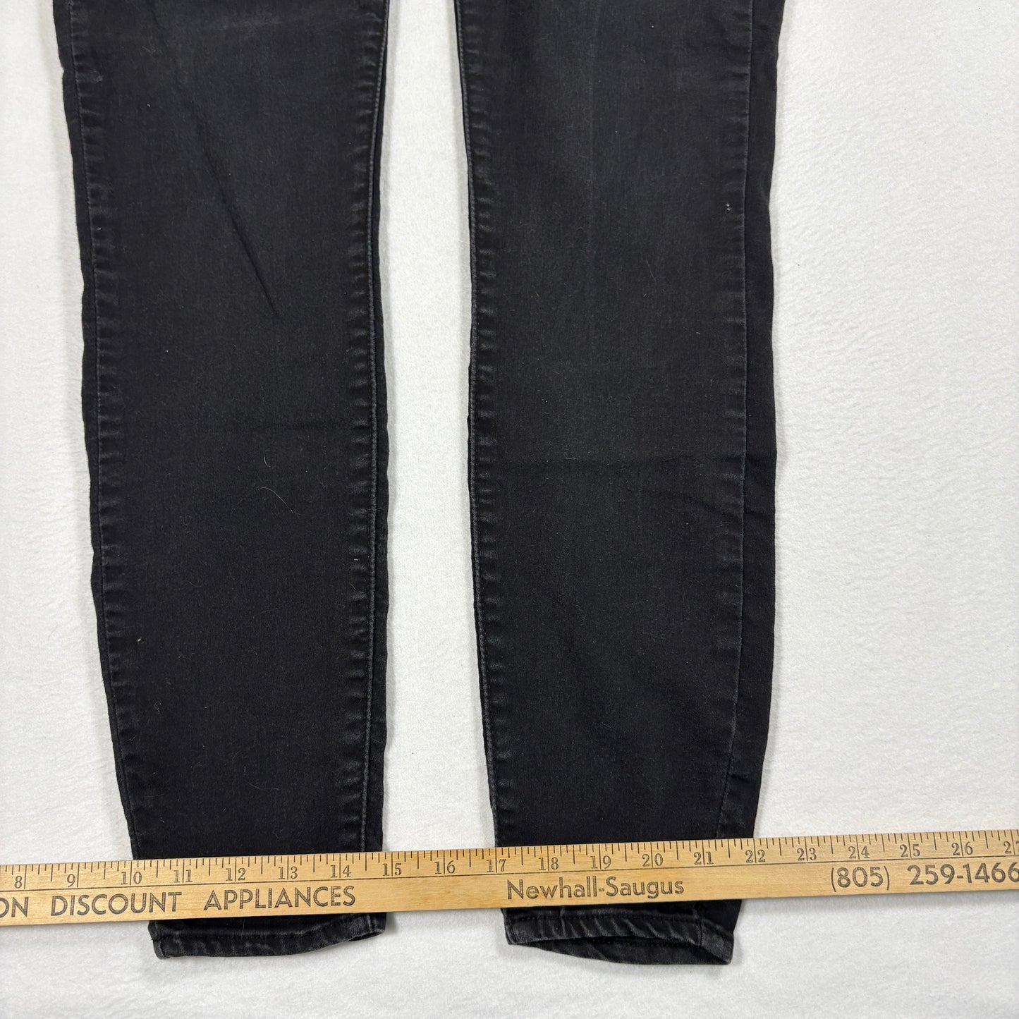 Levis Signature Womens Skinny Jeans Black Denim Size 14 Mid Rise Y2K Stretch