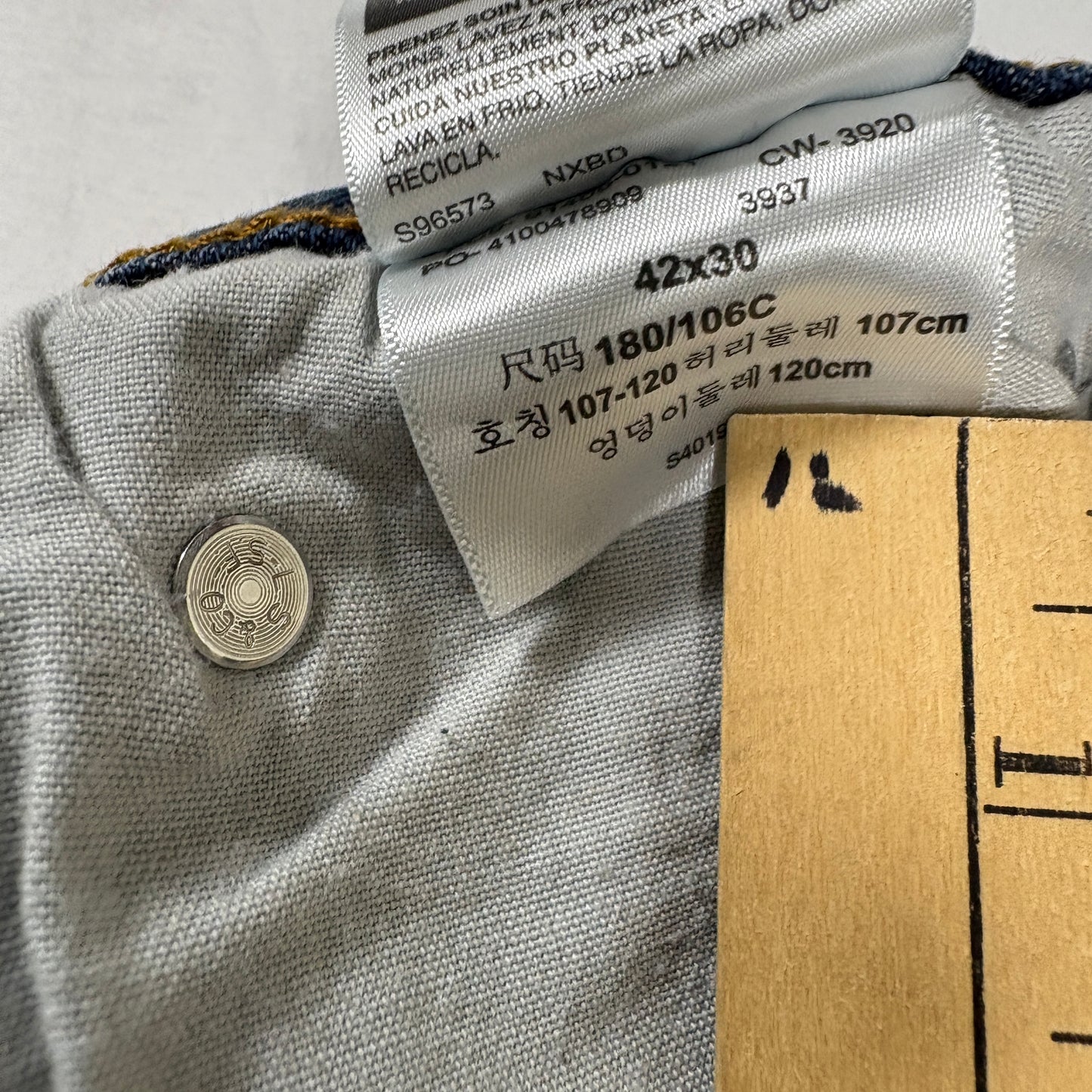 Levi Strauss Signature Men’s 42x30 Relaxed Fit Blue Denim Jeans Baggy Classic