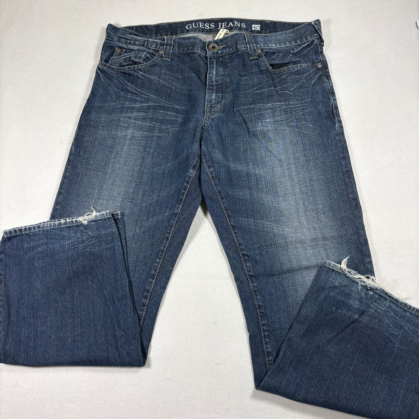 Guess Jeans Mens 40x32 Blue Denim Cliff Relaxed Boot Cut Vintage Y2K Grunge