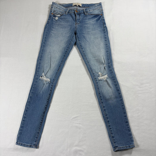 Cafe Denim Jeans Womens 5/6 Blue Distressed Skinny Y2K Stretch Casual Fit Trend X