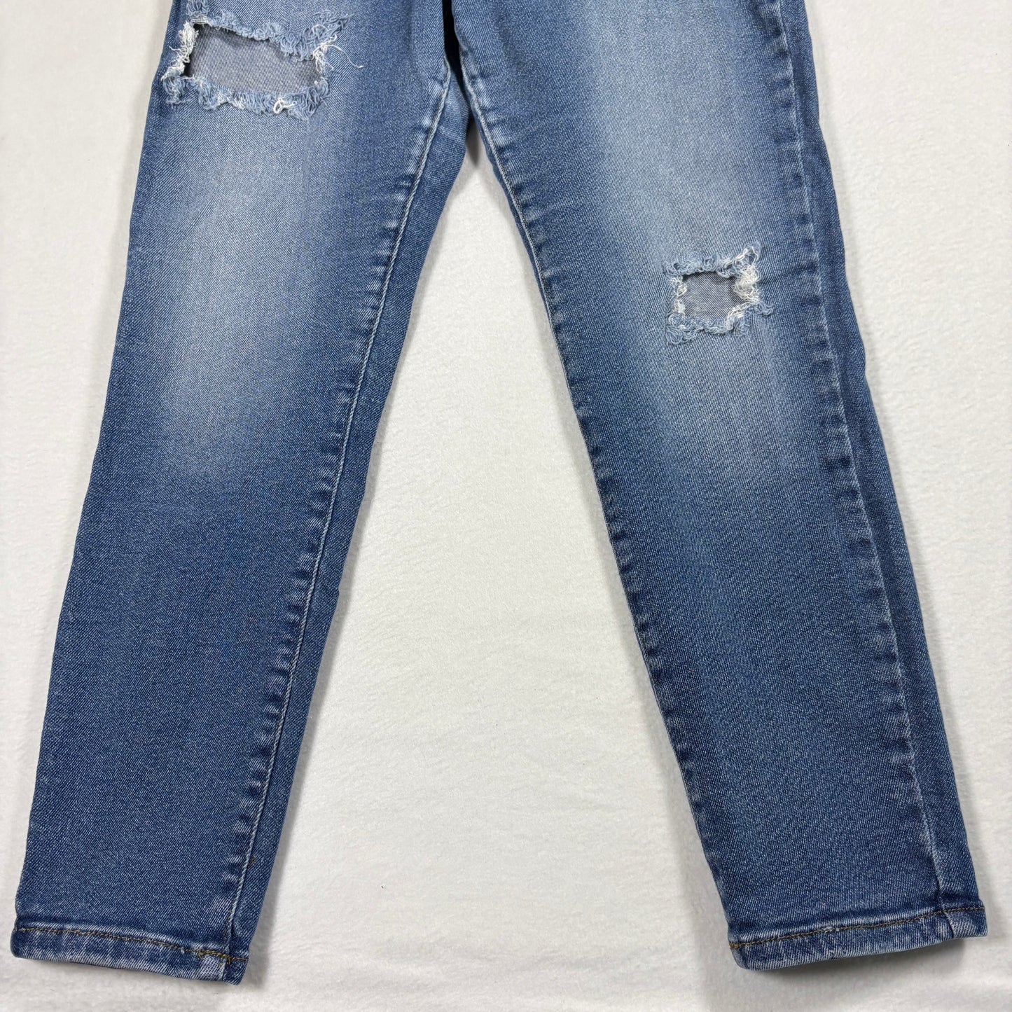 Guess Womens Distressed Skinny Jeans Blue Size 32 Ripped Denim Y2K Grunge