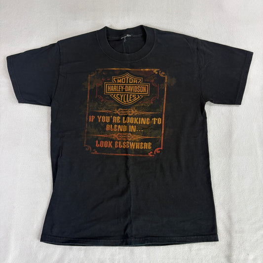 Harley Davidson Vision Repentigny QC Graphic T Shirt Black Flame Biker Large