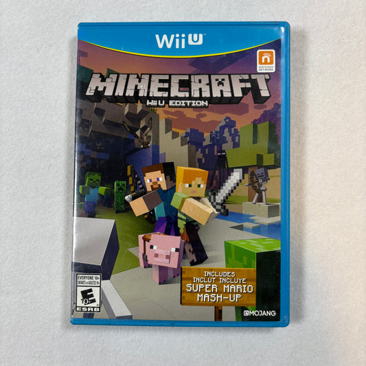 Nintendo Wii U Minecraft WiiU Edition Complete w/ Case Manual Disc Tested