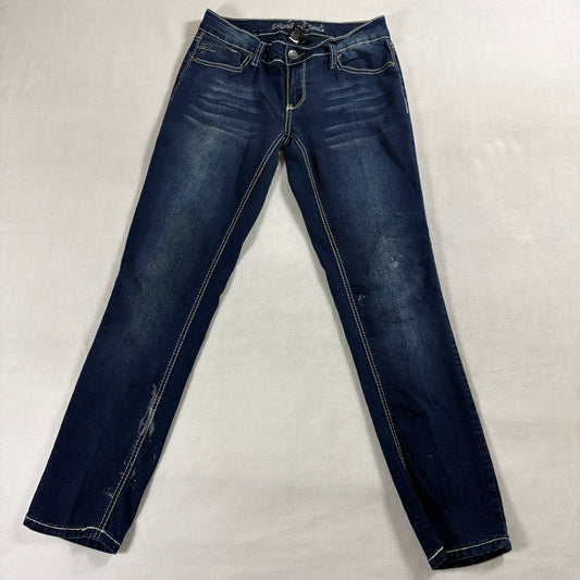 Myth Of Jade Skinny Jeans Women Size 6 Fits Like 28x29 Dark Wash Stretch Y2K