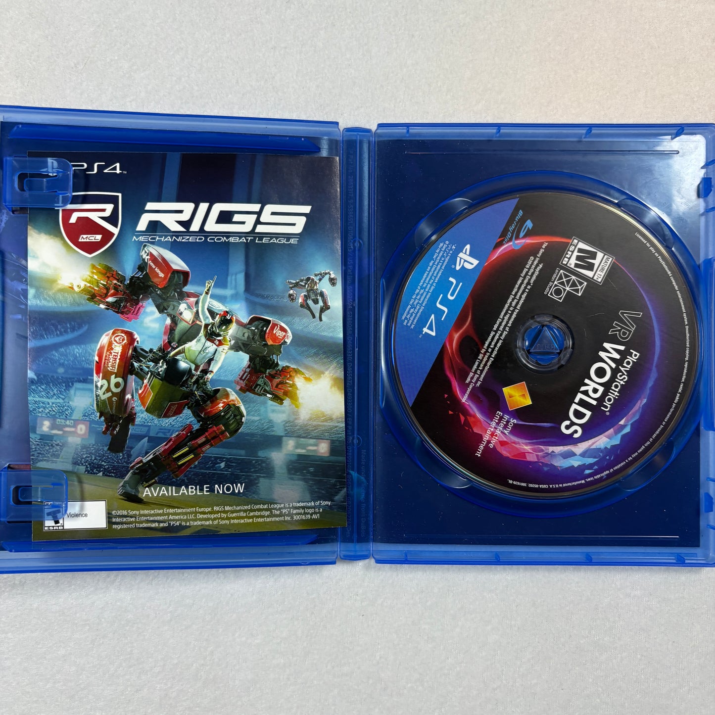 Sony PS4 PlayStation VR Worlds VR Game Complete w/ Case Tested Works