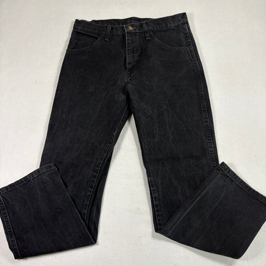 Rustler Jeans Mens 31x30 Black Denim Regular Fit Straight Leg Vintage Y2K