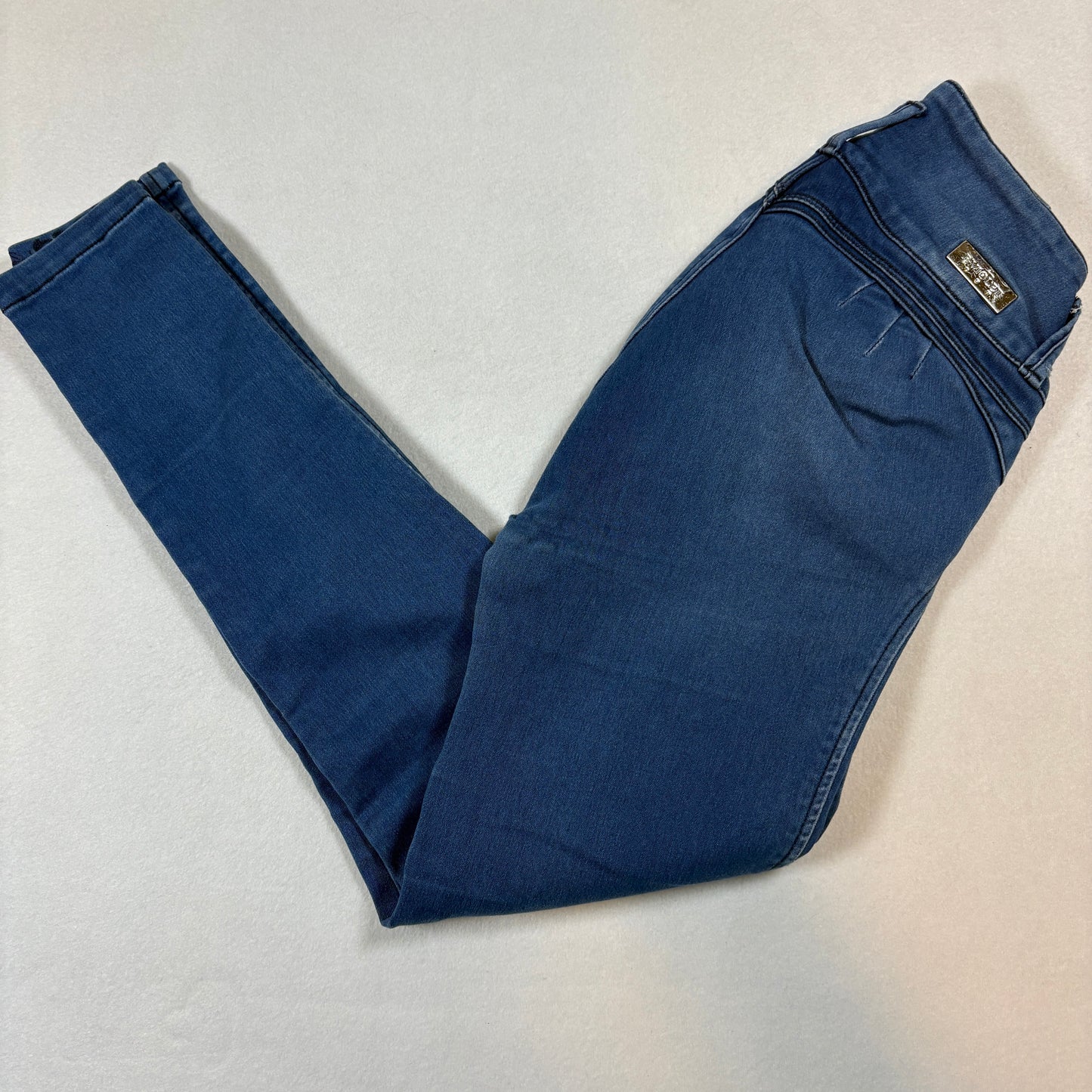 BViolet Womens Jeans Size 8 High Rise Skinny Stretch Denim Embroidered Y2K