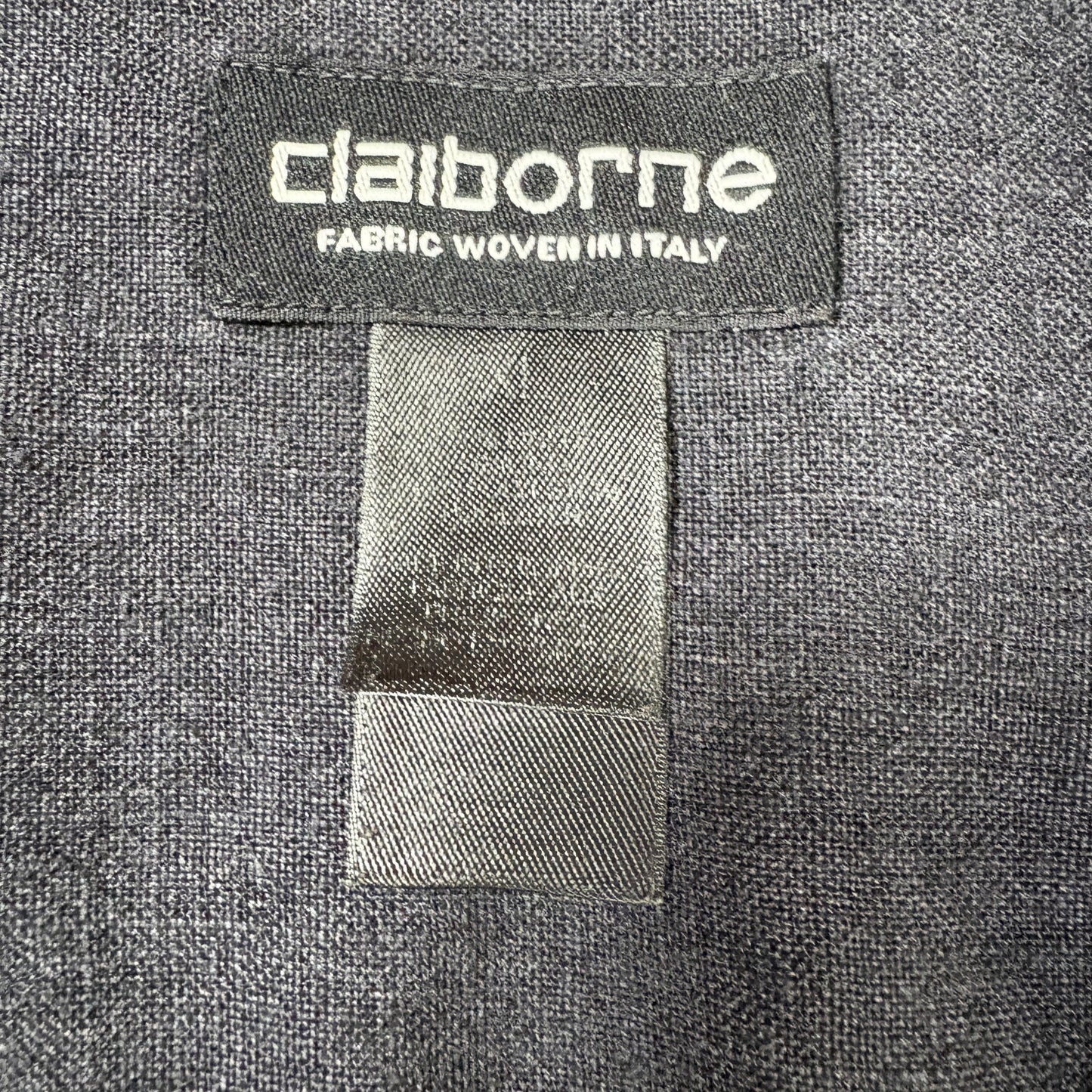 Claiborne Shirt XL Gray Linen Blend Short Sleeve Button Front Italy Fabric